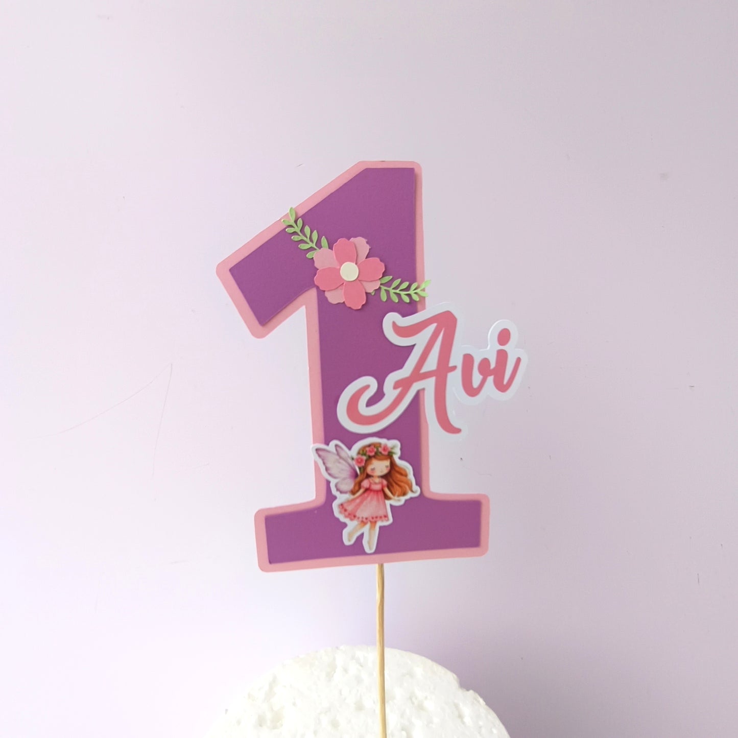 Fairy Small Cake Topper – Handcrafted Party Decoration