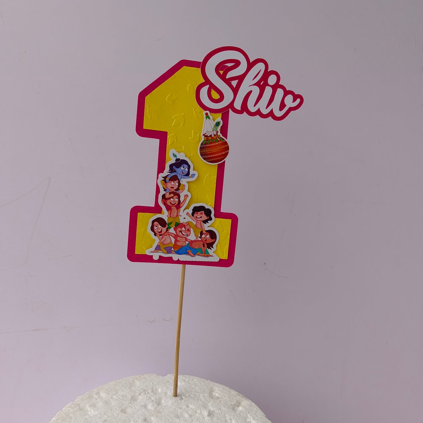 Krishna Small Cake Topper – Handcrafted Party Decoration
