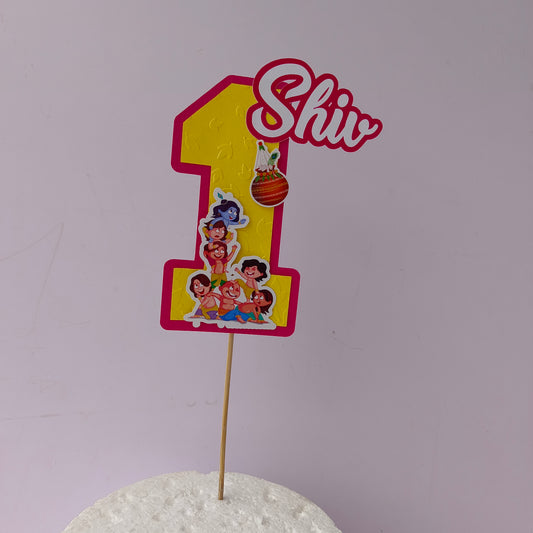 Krishna Small Cake Topper – Handcrafted Party Decoration
