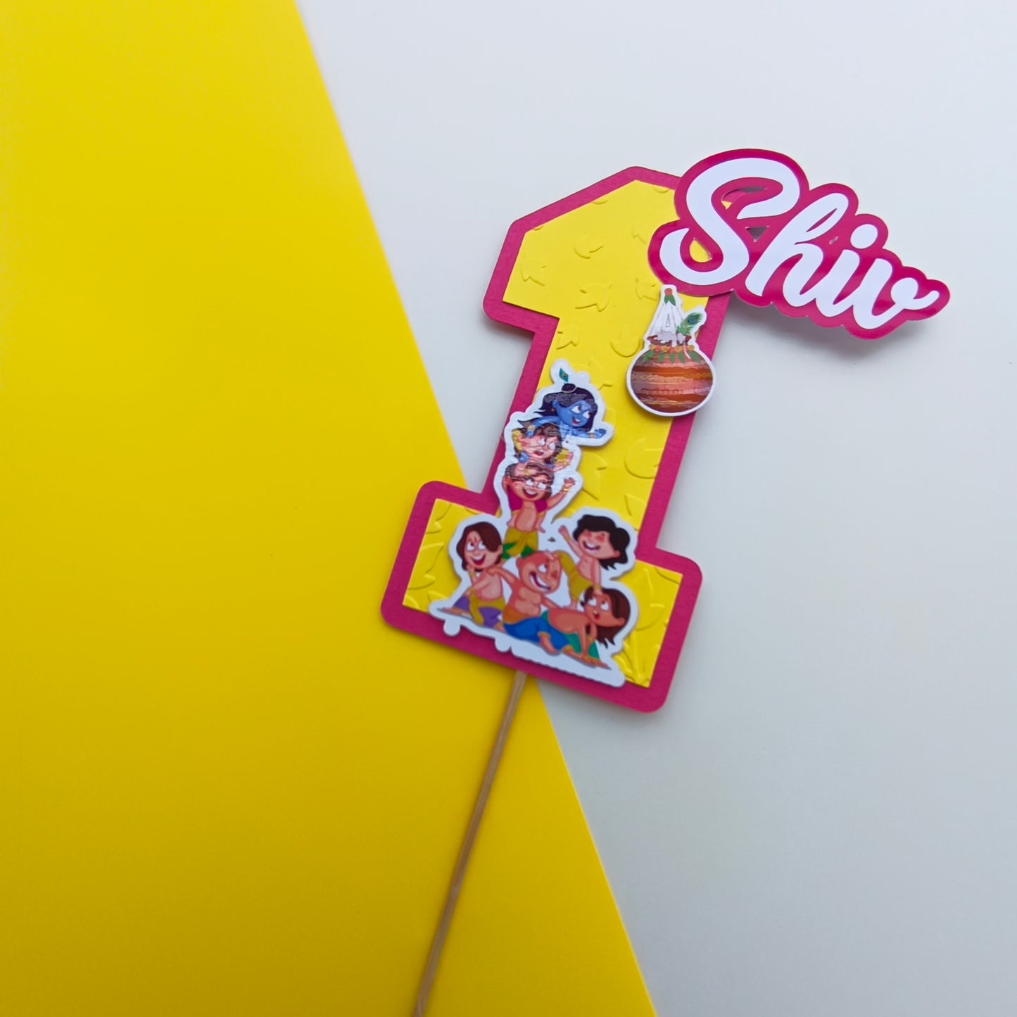 Krishna Small Cake Topper – Handcrafted Party Decoration