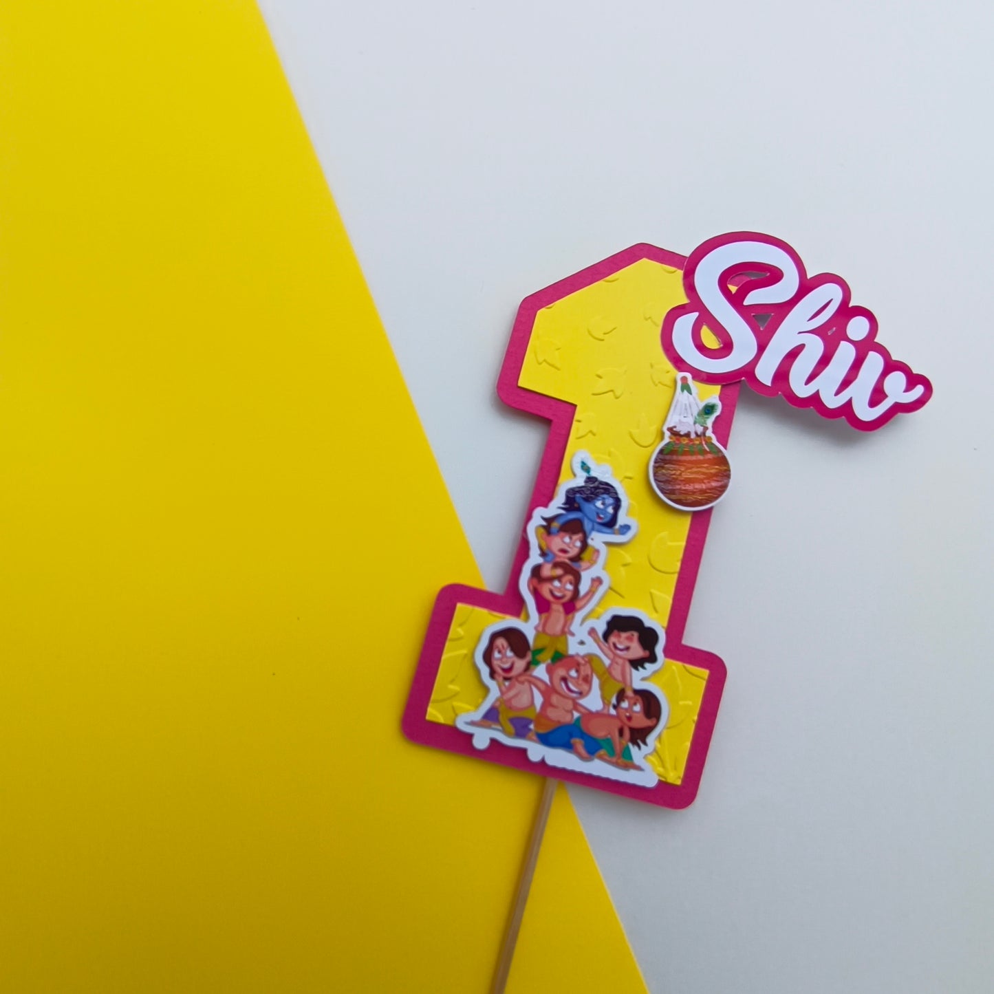 Krishna Small Cake Topper – Handcrafted Party Decoration