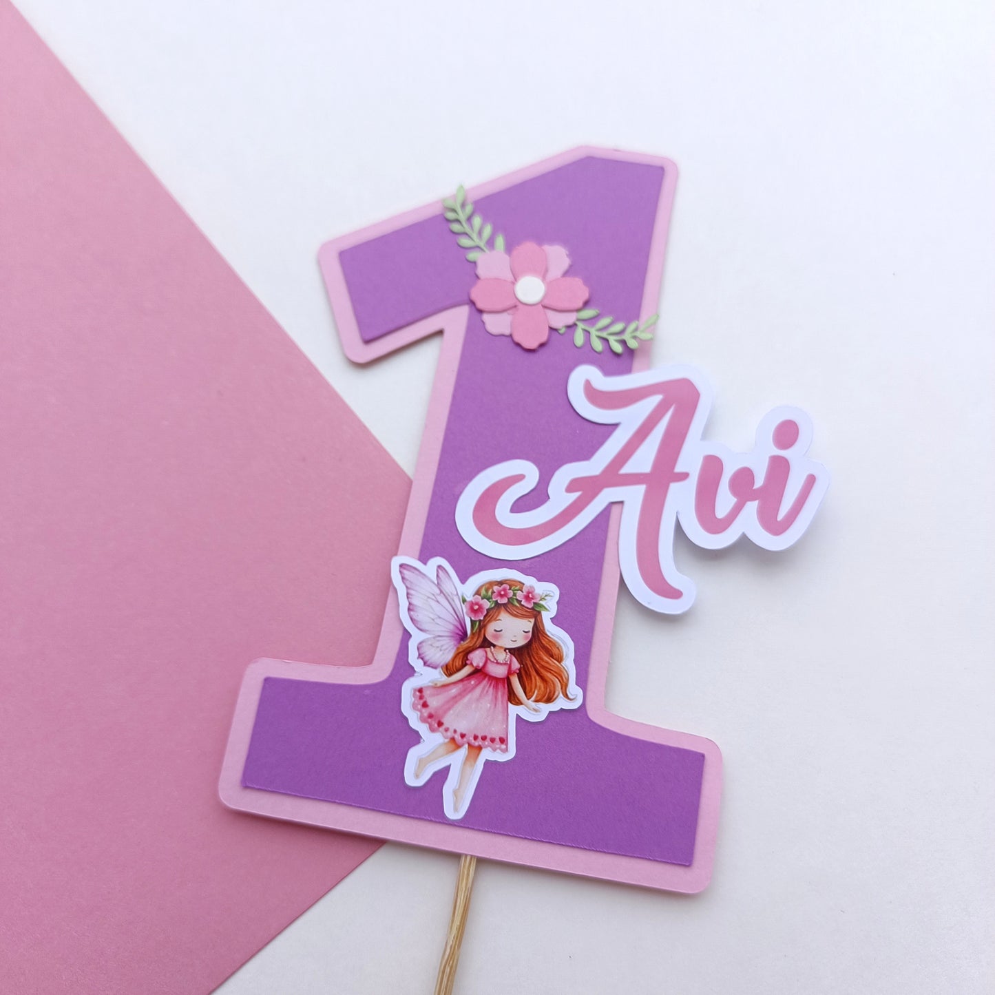 Fairy Small Cake Topper – Handcrafted Party Decoration