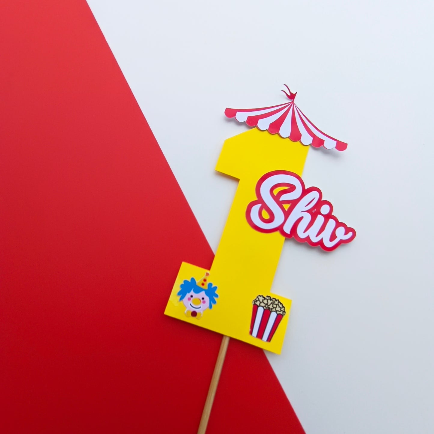 Carnival Small Cake Topper – Handcrafted Party Decoration