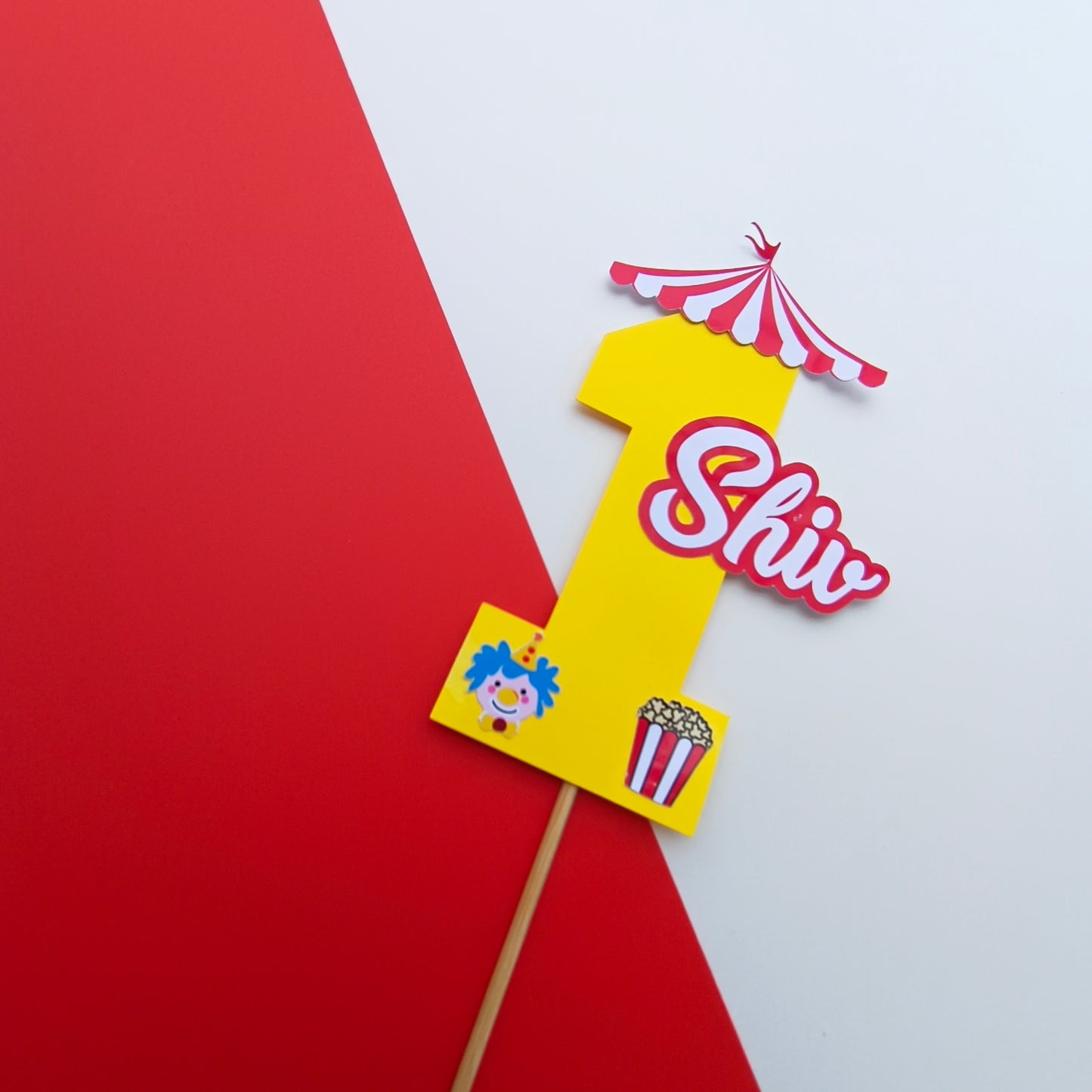 Carnival Small Cake Topper – Handcrafted Party Decoration