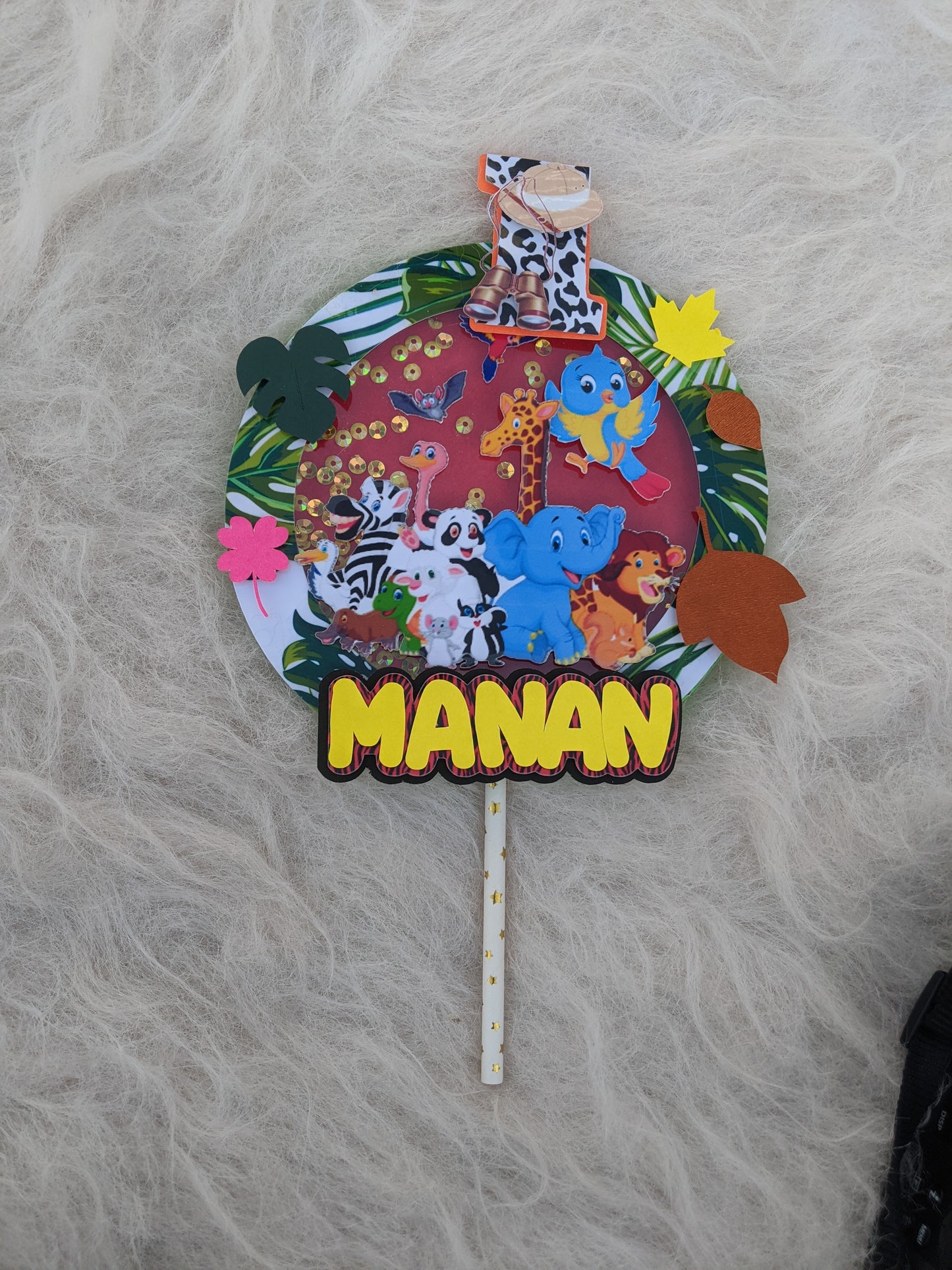 Jungle Cake Topper - Customizable with Name and Age