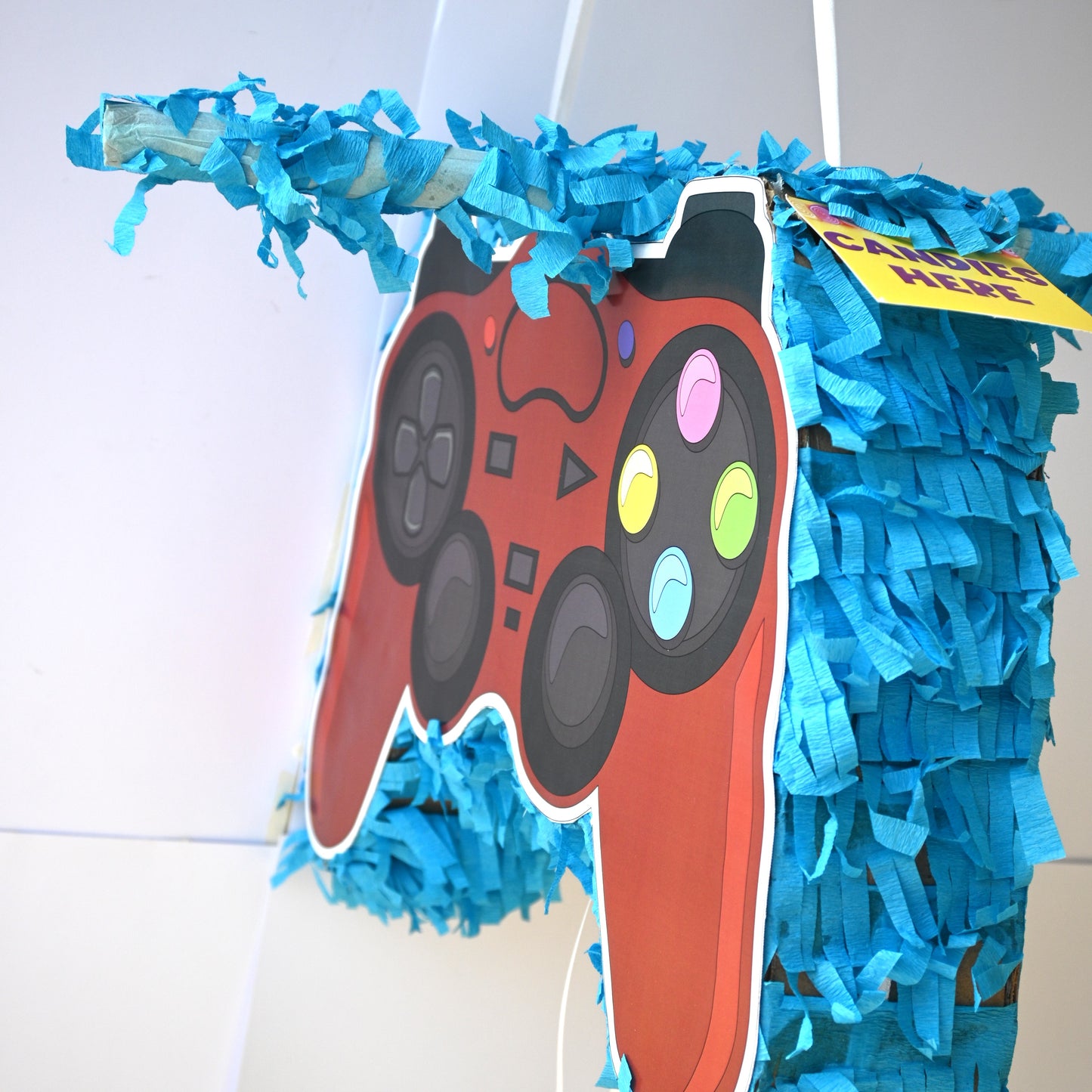 Video Game Pull-String Piñata - Semi-Handcrafted Party Decoration