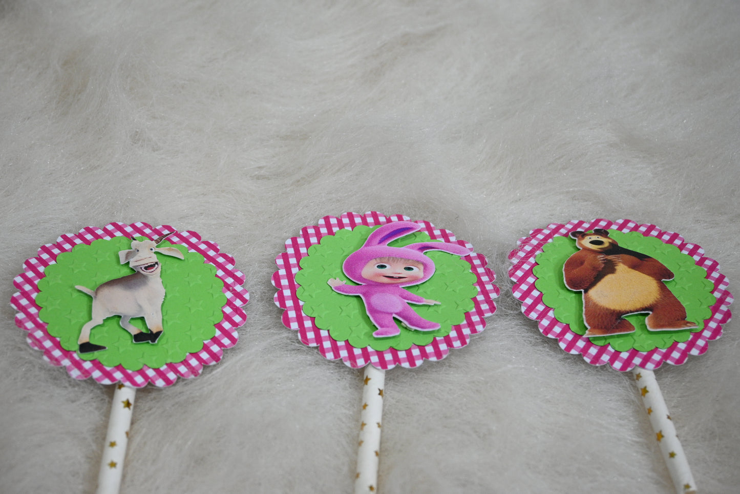 Masha and the Bear Cupcake Toppers