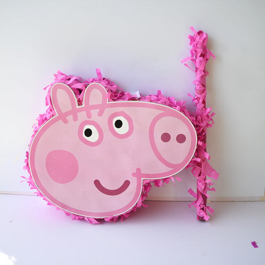 Peppa Pig Pull-String Piñata - Semi-Handcrafted Party Decoration