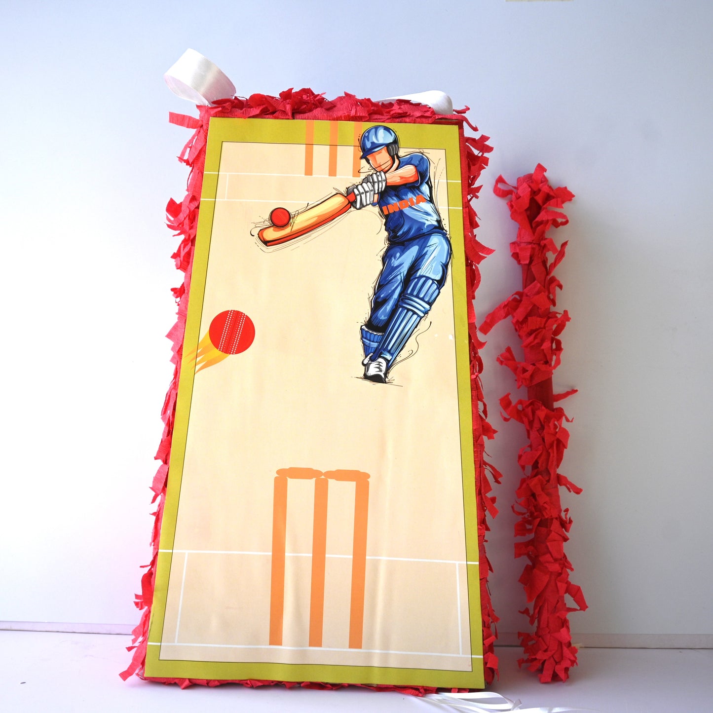 Cricket Pull-String Piñata - Semi-Handcrafted Party Decoration