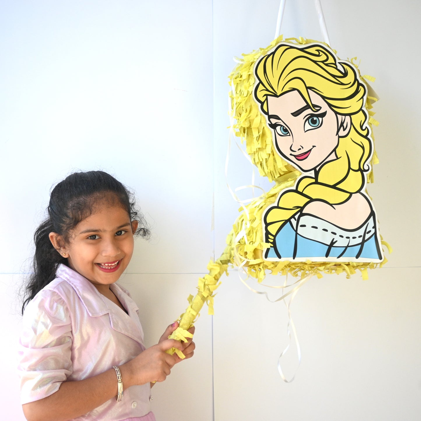 Frozen Pull-String Piñata - Semi-Handcrafted Party Decoration