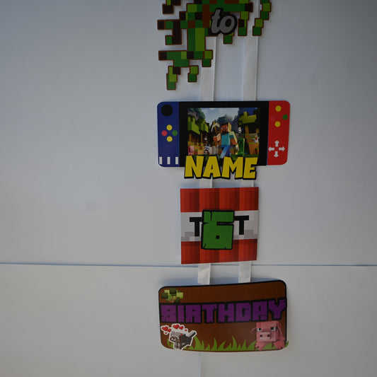 Minecraft Welcome Banner - Birthday Party Decoration