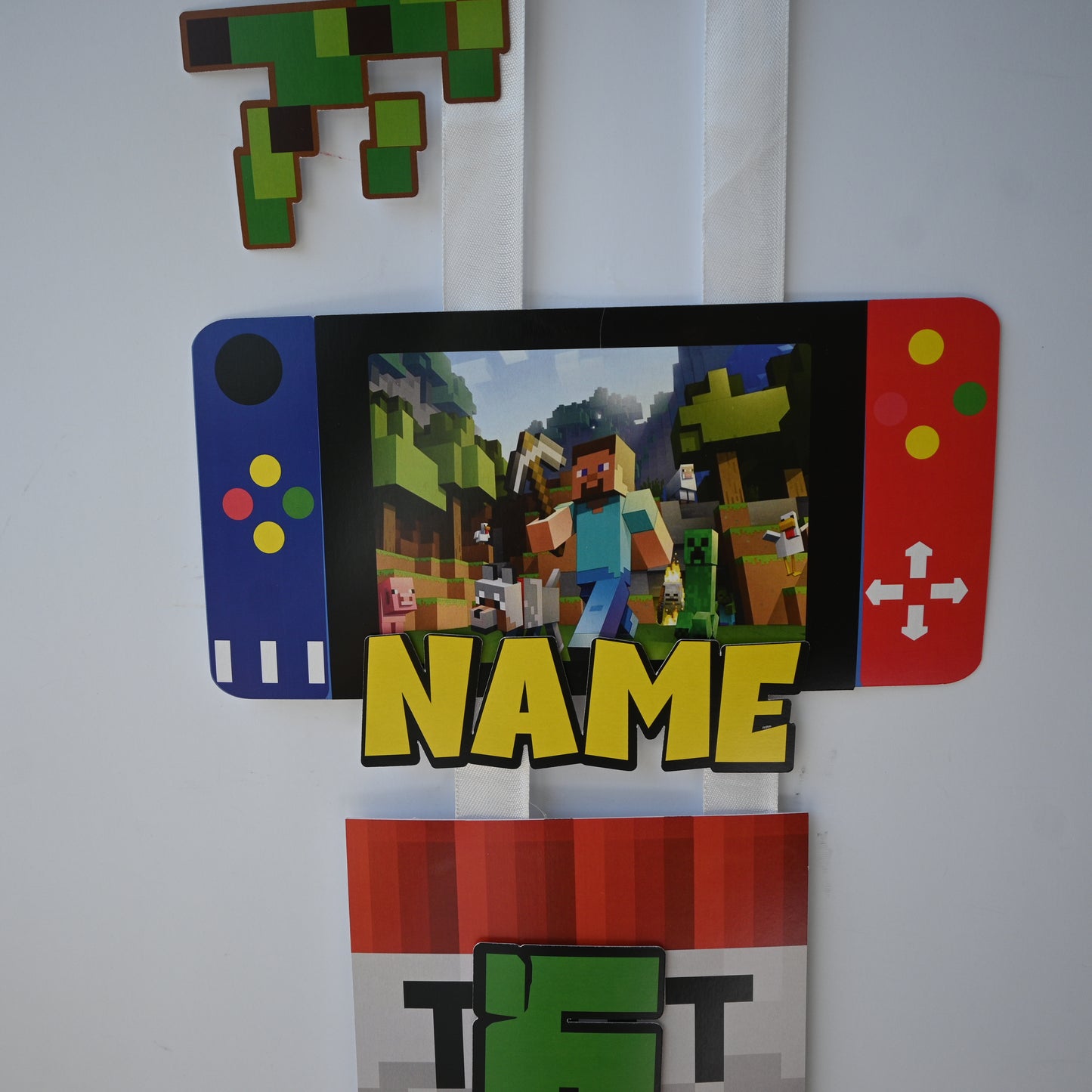 Minecraft Welcome Banner - Birthday Party Decoration
