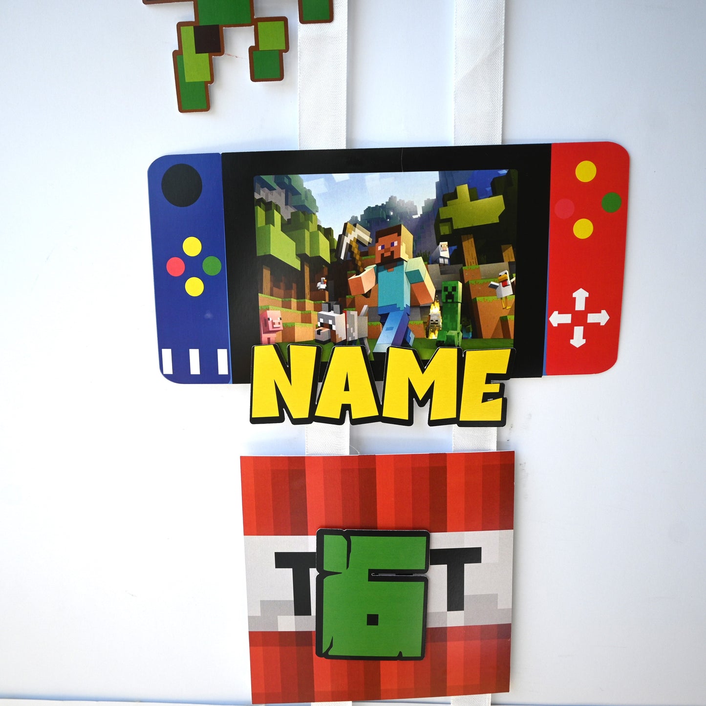 Minecraft Welcome Banner - Custom Name & Age - Party Decoration