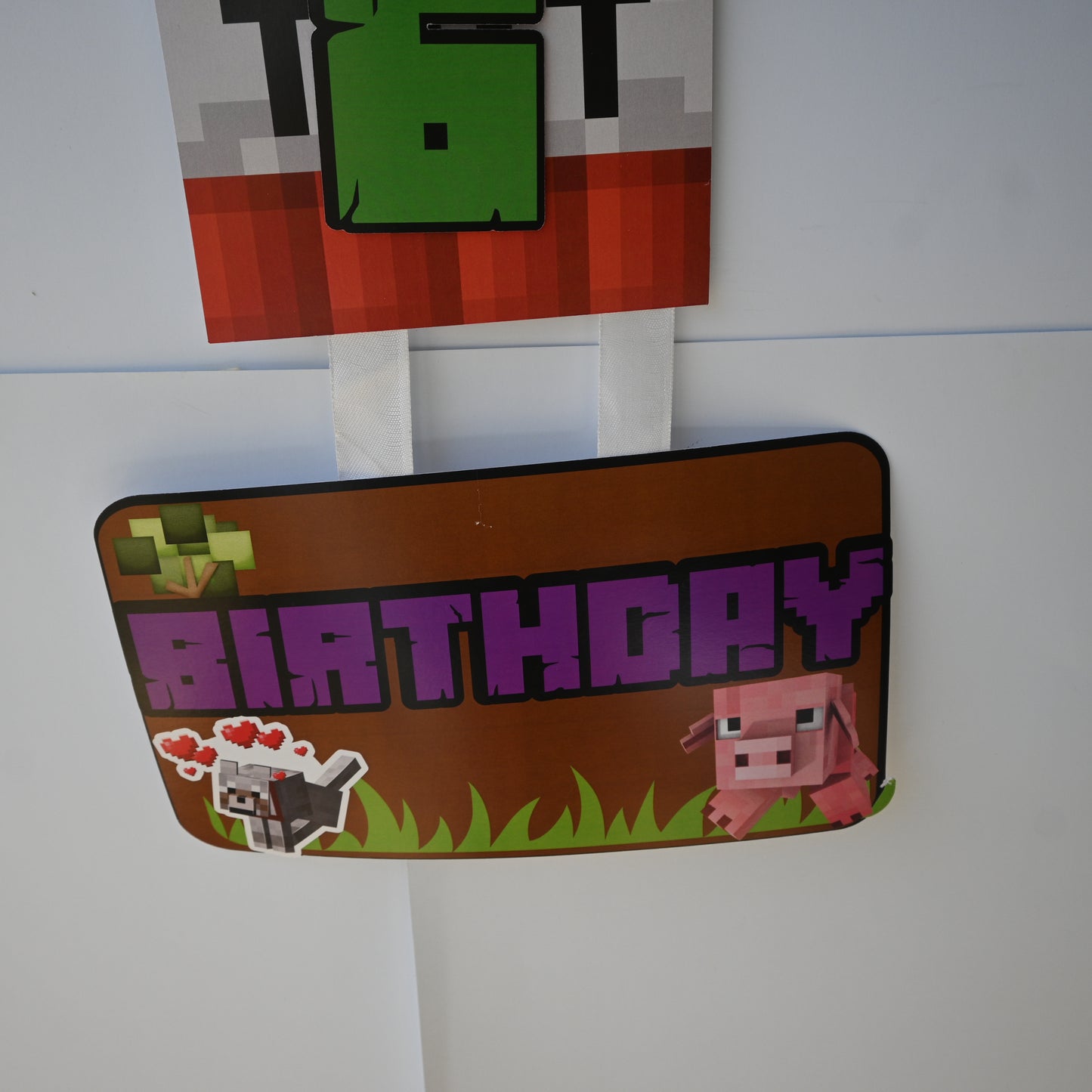 Minecraft Welcome Banner - Birthday Party Decoration