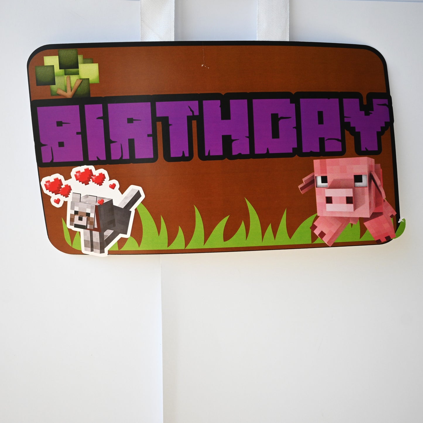 Minecraft Welcome Banner - Custom Name & Age - Party Decoration