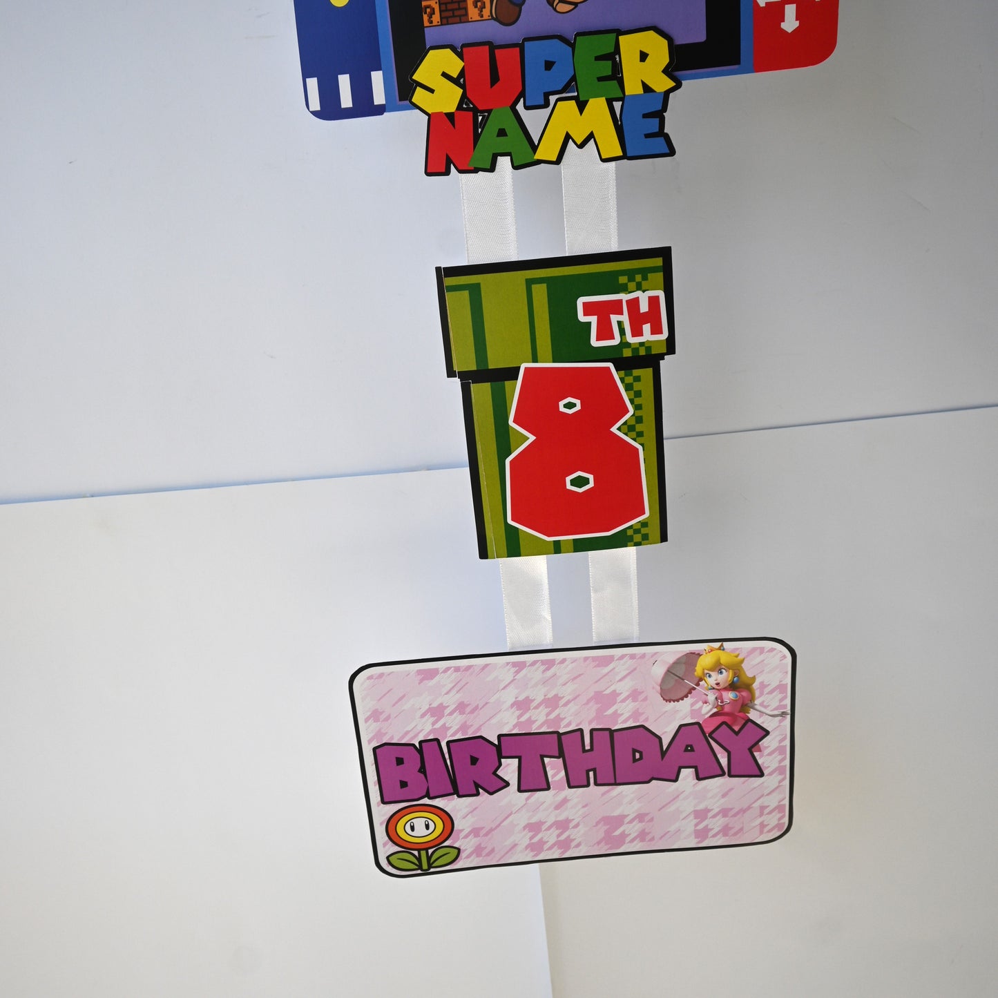 Mario Welcome Banner - Custom Name & Age - Party Decoration
