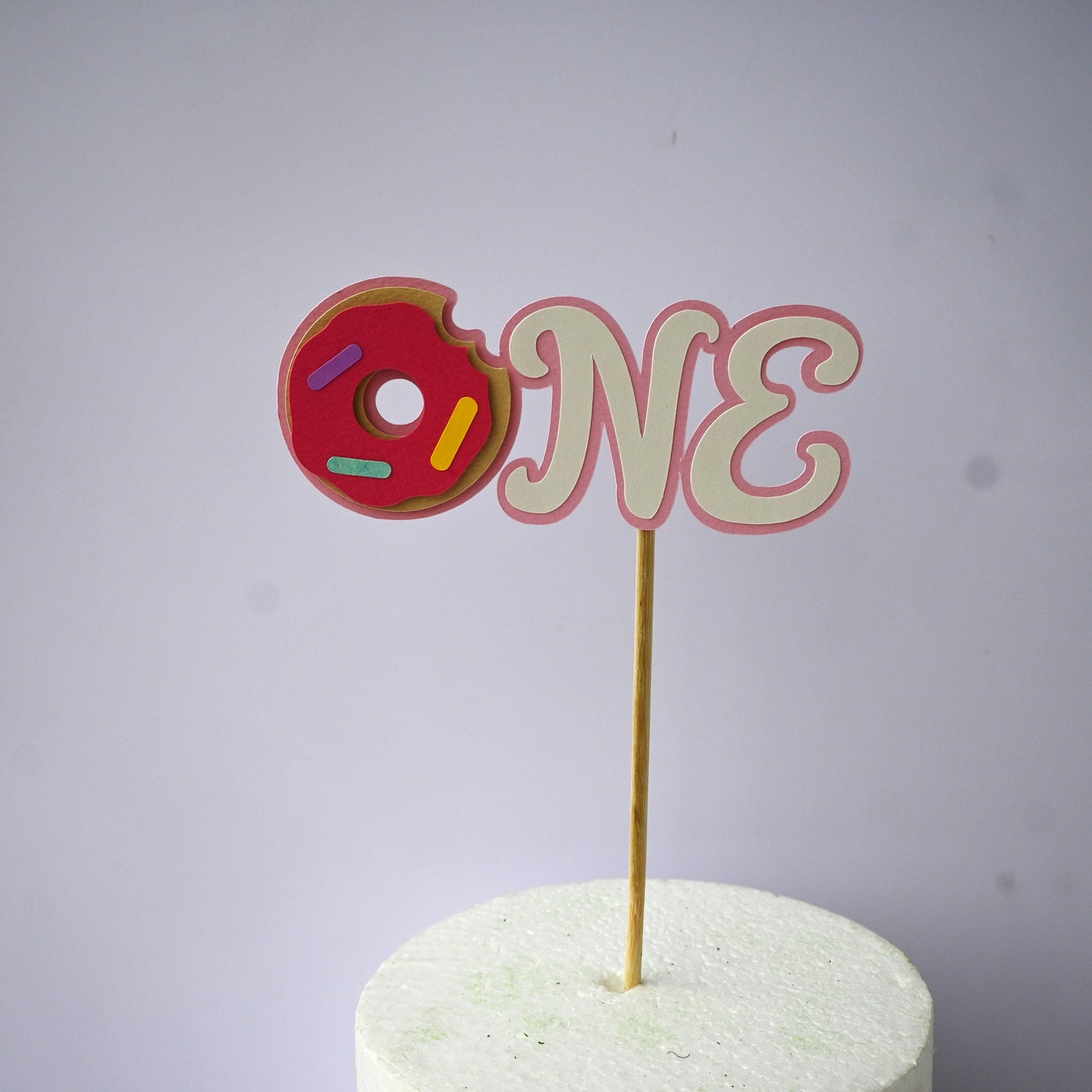 Donut High Chair Banner & Cake Topper Set - Handcrafted Party Decoration
