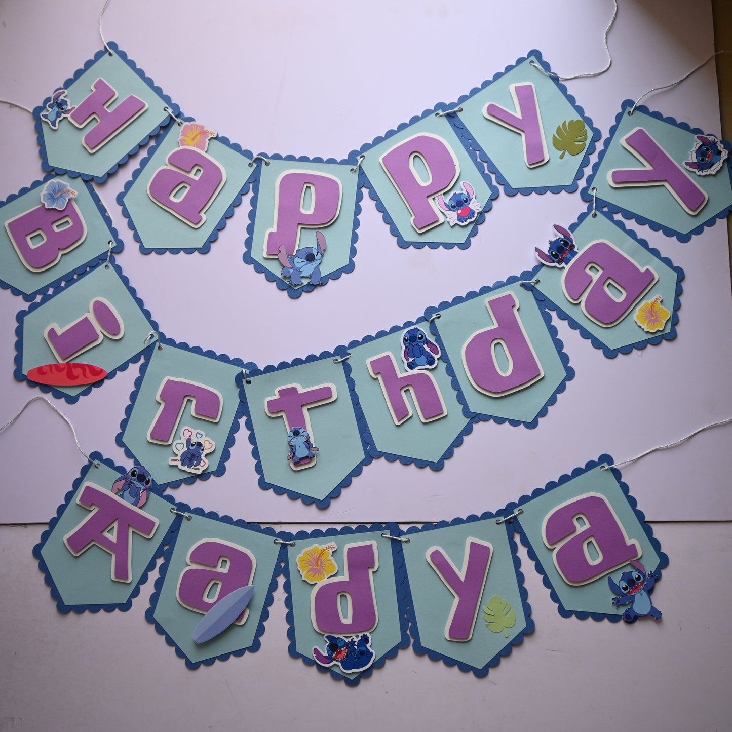 Handcrafted Stitch Birthday Banner