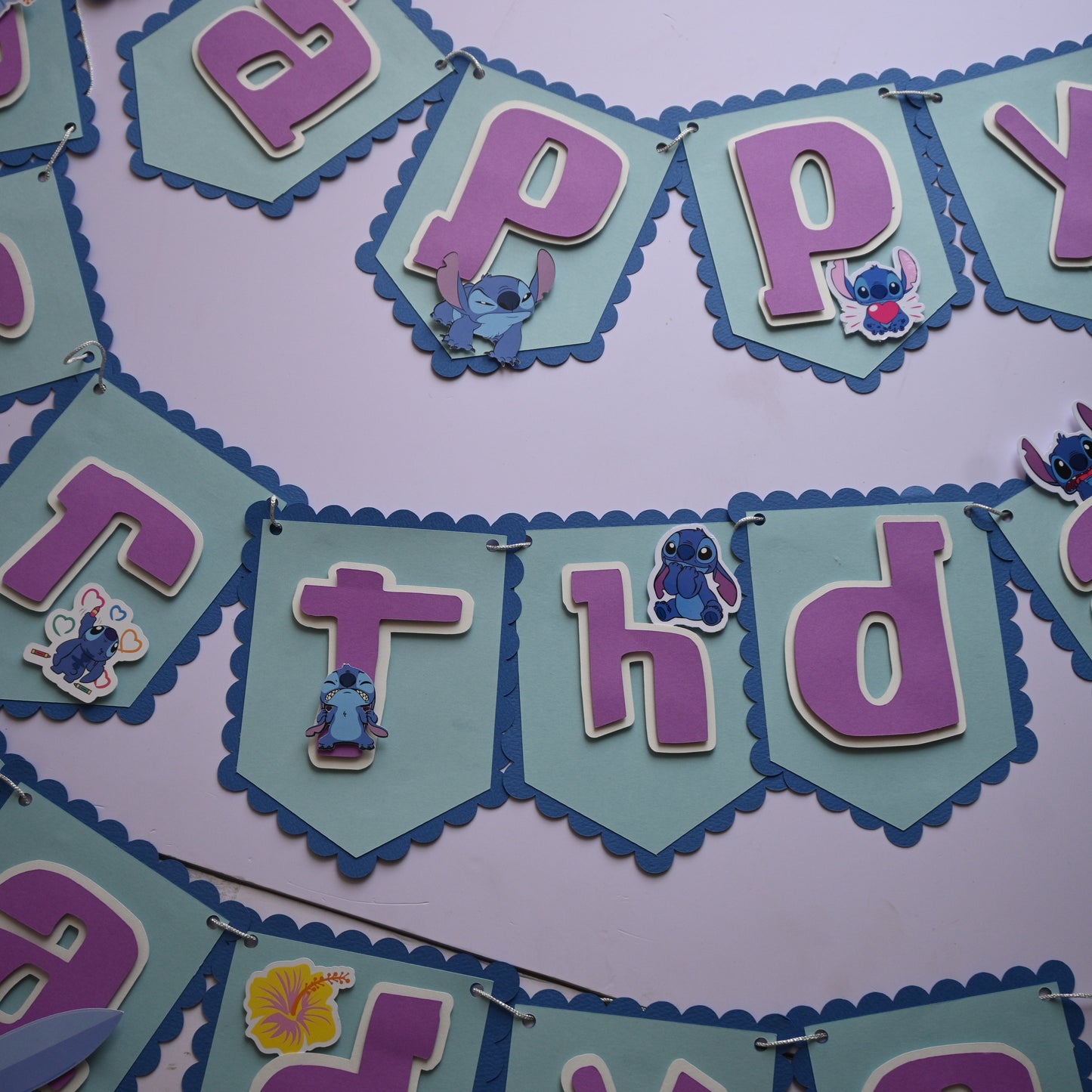 Handcrafted Stitch Birthday Banner