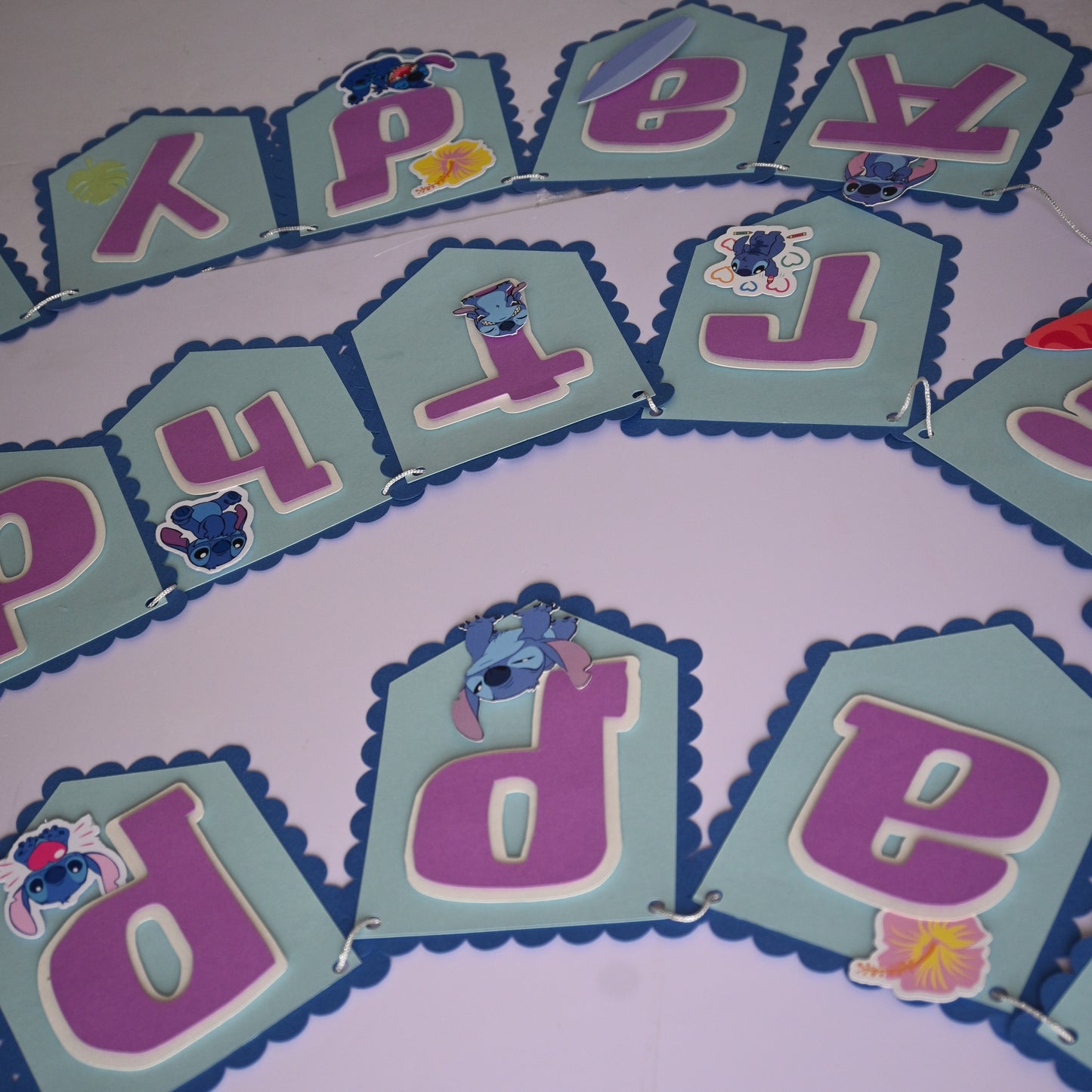Handcrafted Stitch Birthday Banner