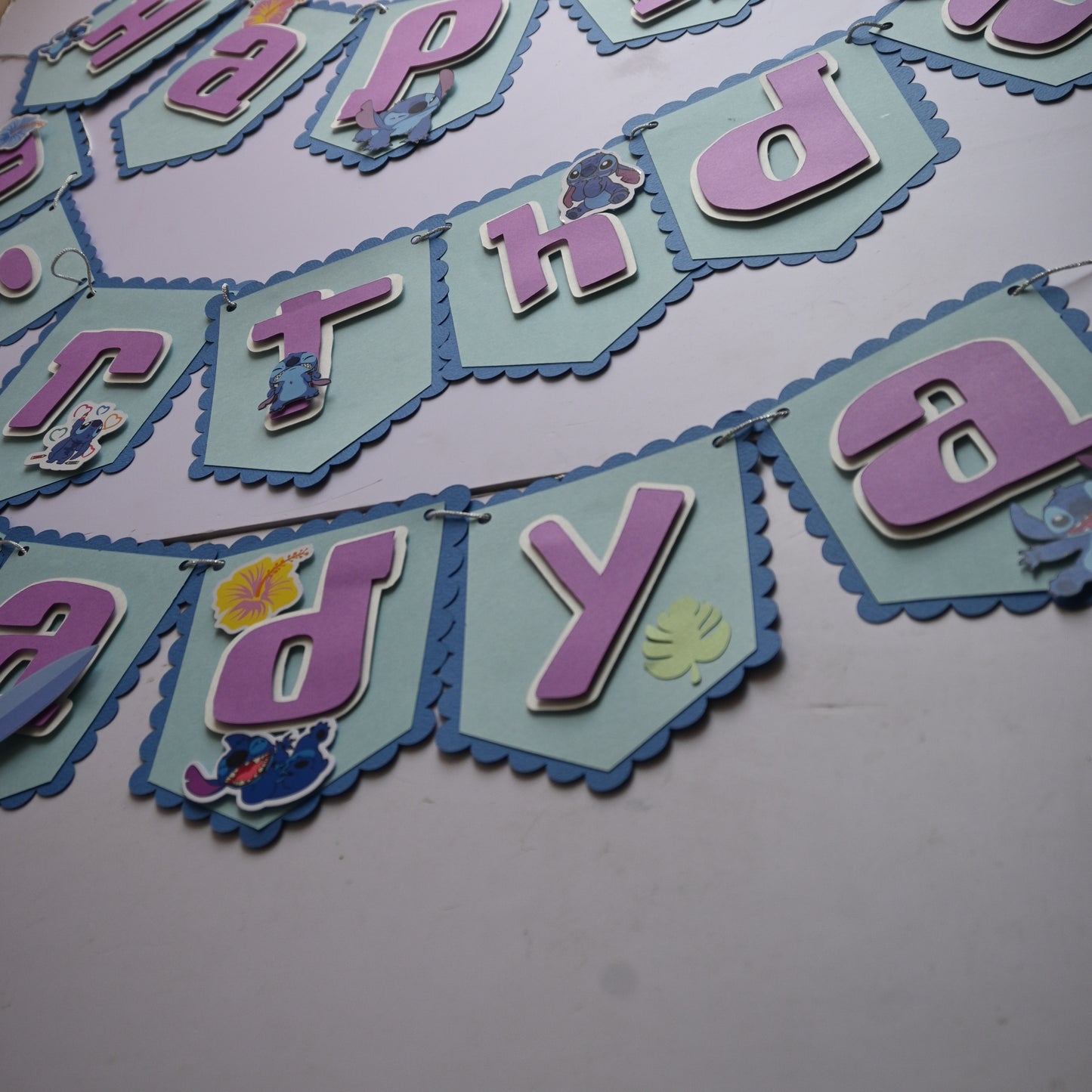 Handcrafted Stitch Birthday Banner