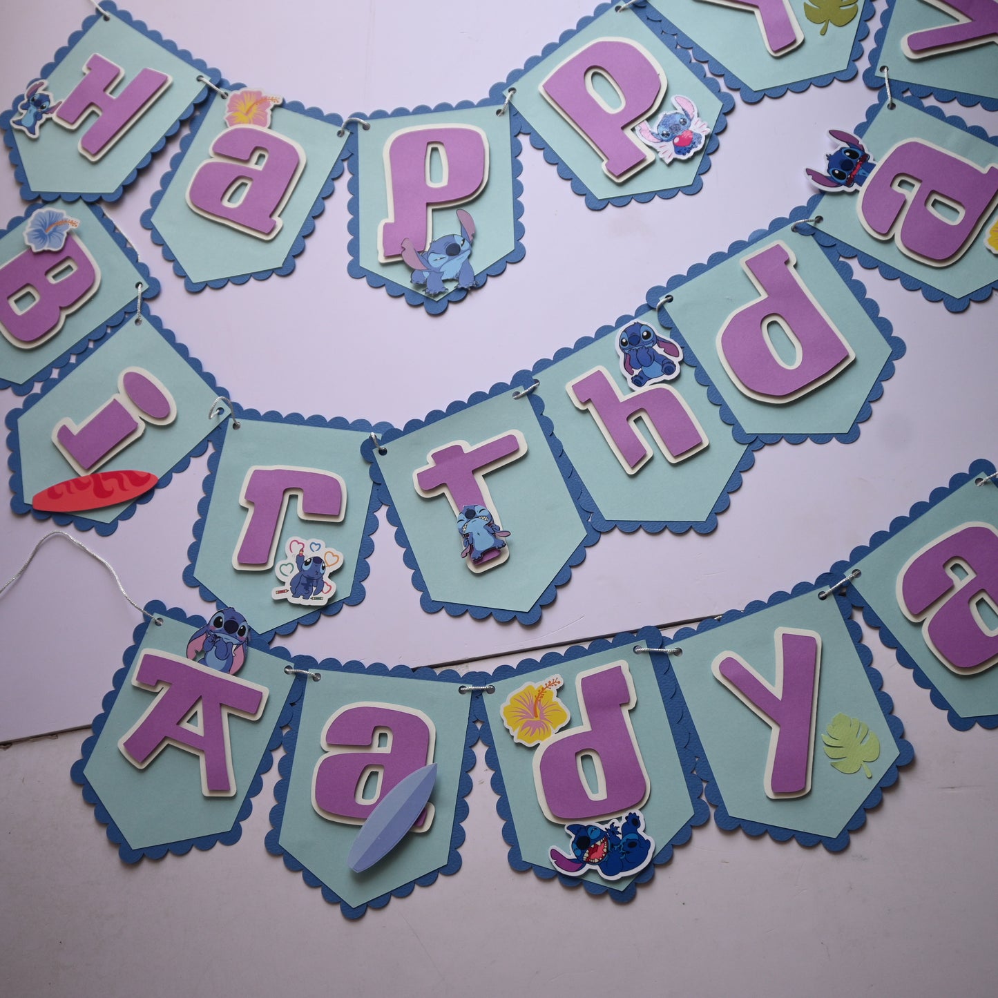 Handcrafted Stitch Birthday Banner