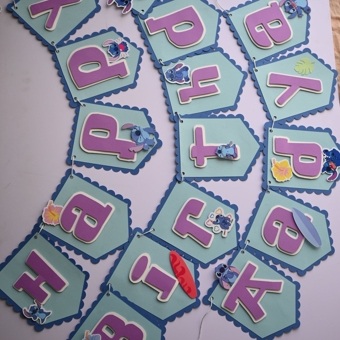 Handcrafted Stitch Birthday Banner