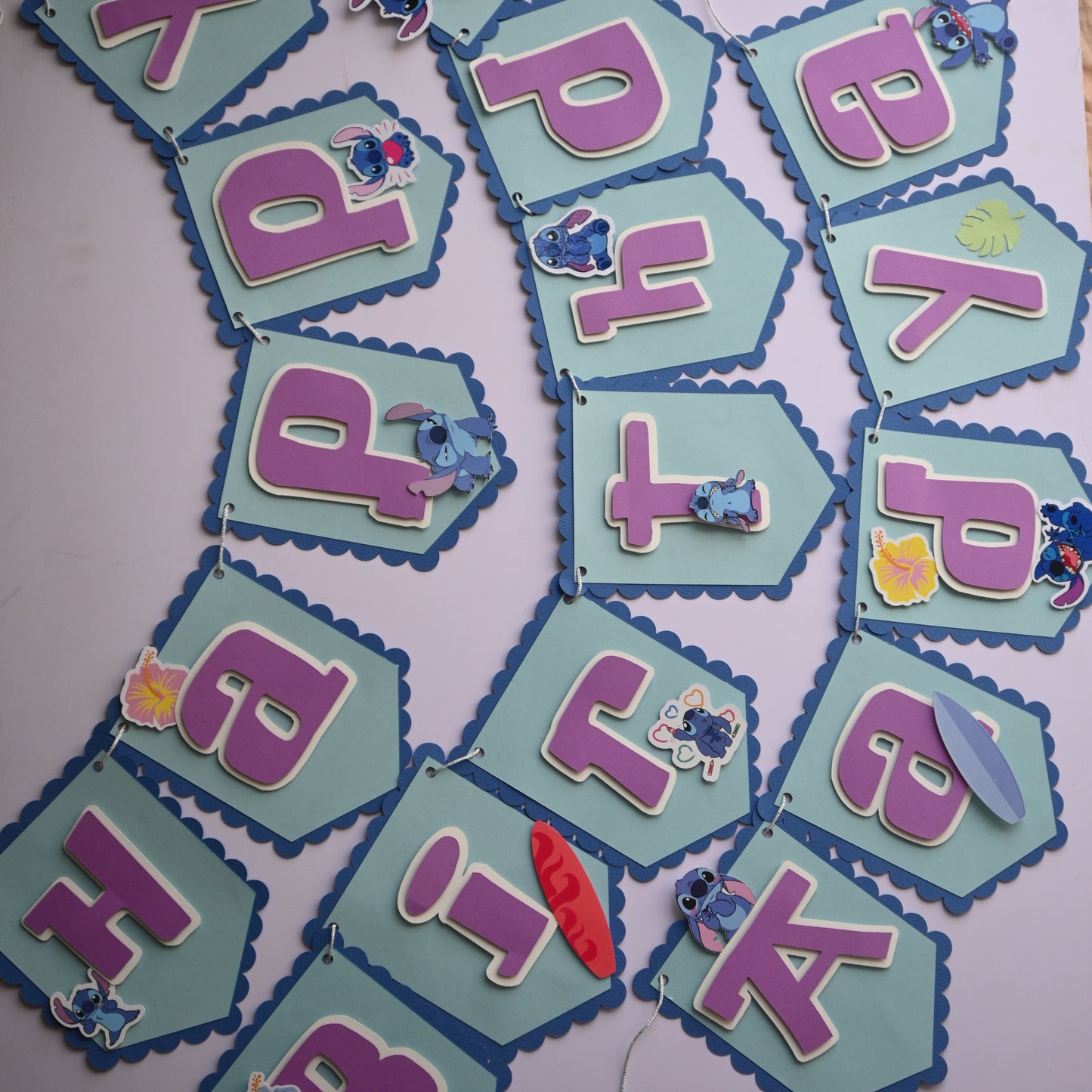 Handcrafted Stitch Birthday Banner