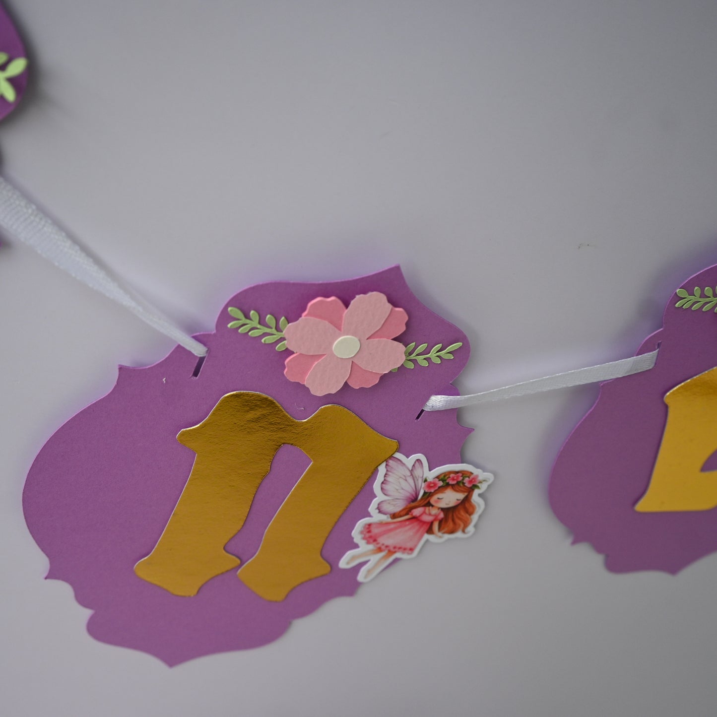 Fairy High Chair Banner & Cake Topper Set - Handcrafted Party Decoration