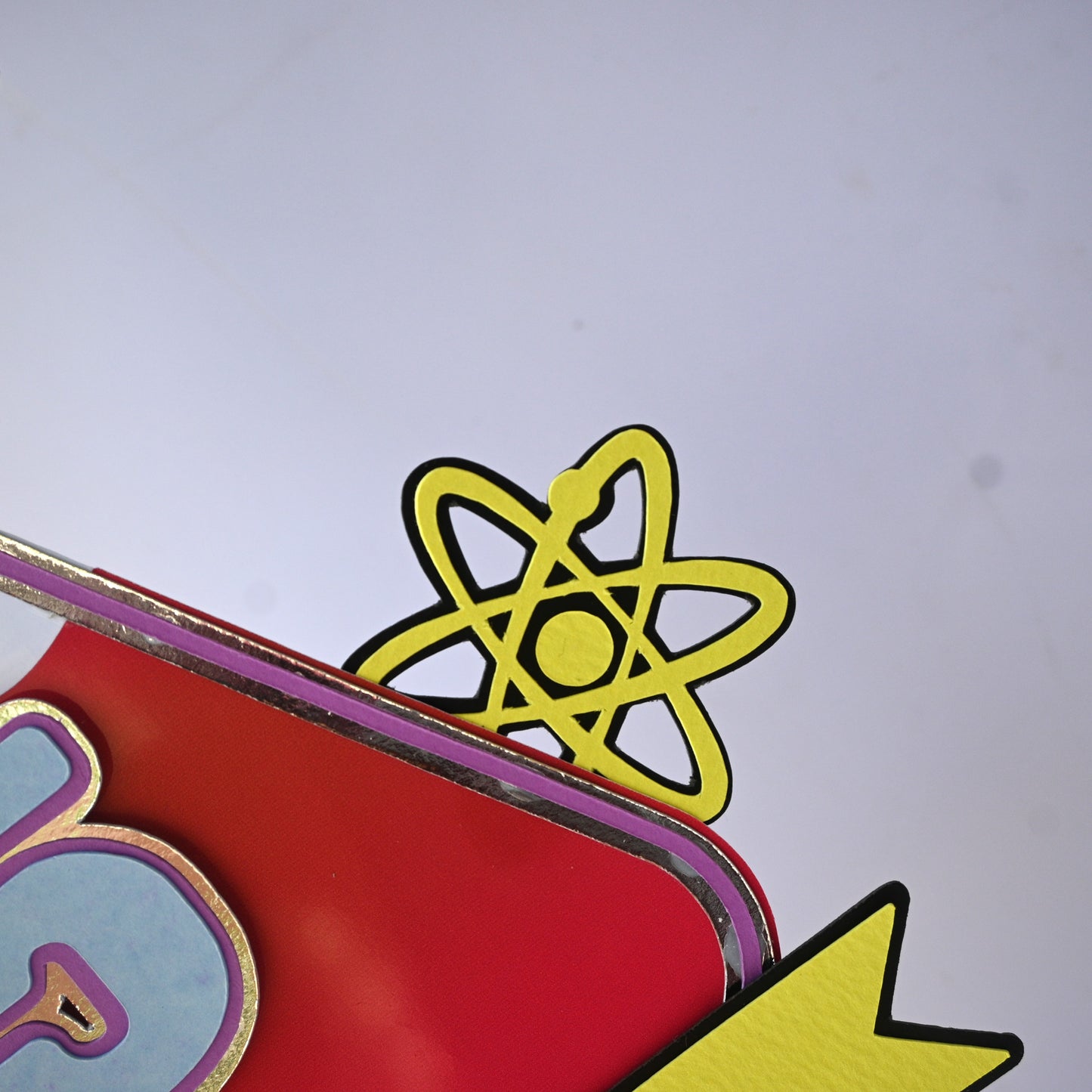 Science Theme Cake Topper – Handcrafted Party Decoration