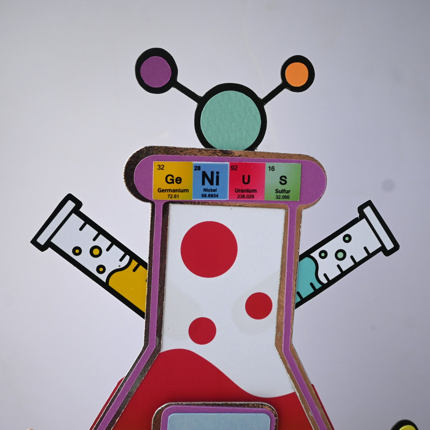 Science Theme Cake Topper – Handcrafted Party Decoration
