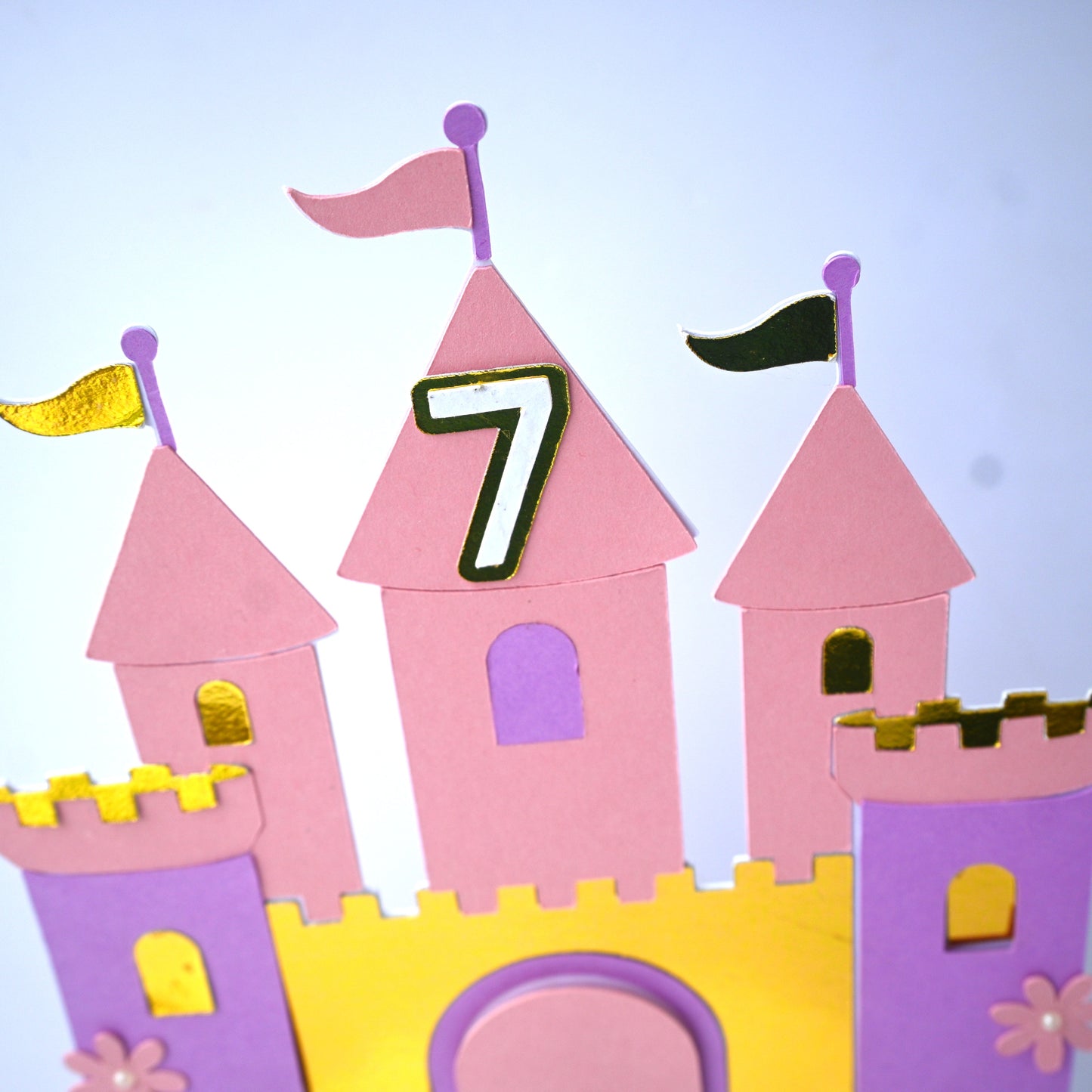 Princess Castle Cake Topper – Handcrafted Party Decoration