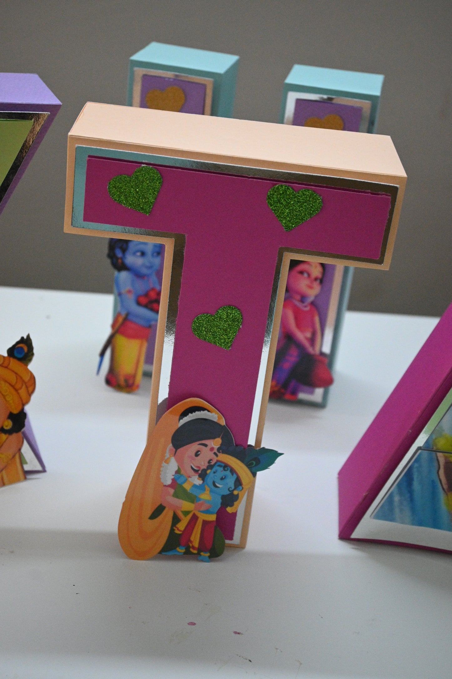 Krishna Theme 3D Name Letters