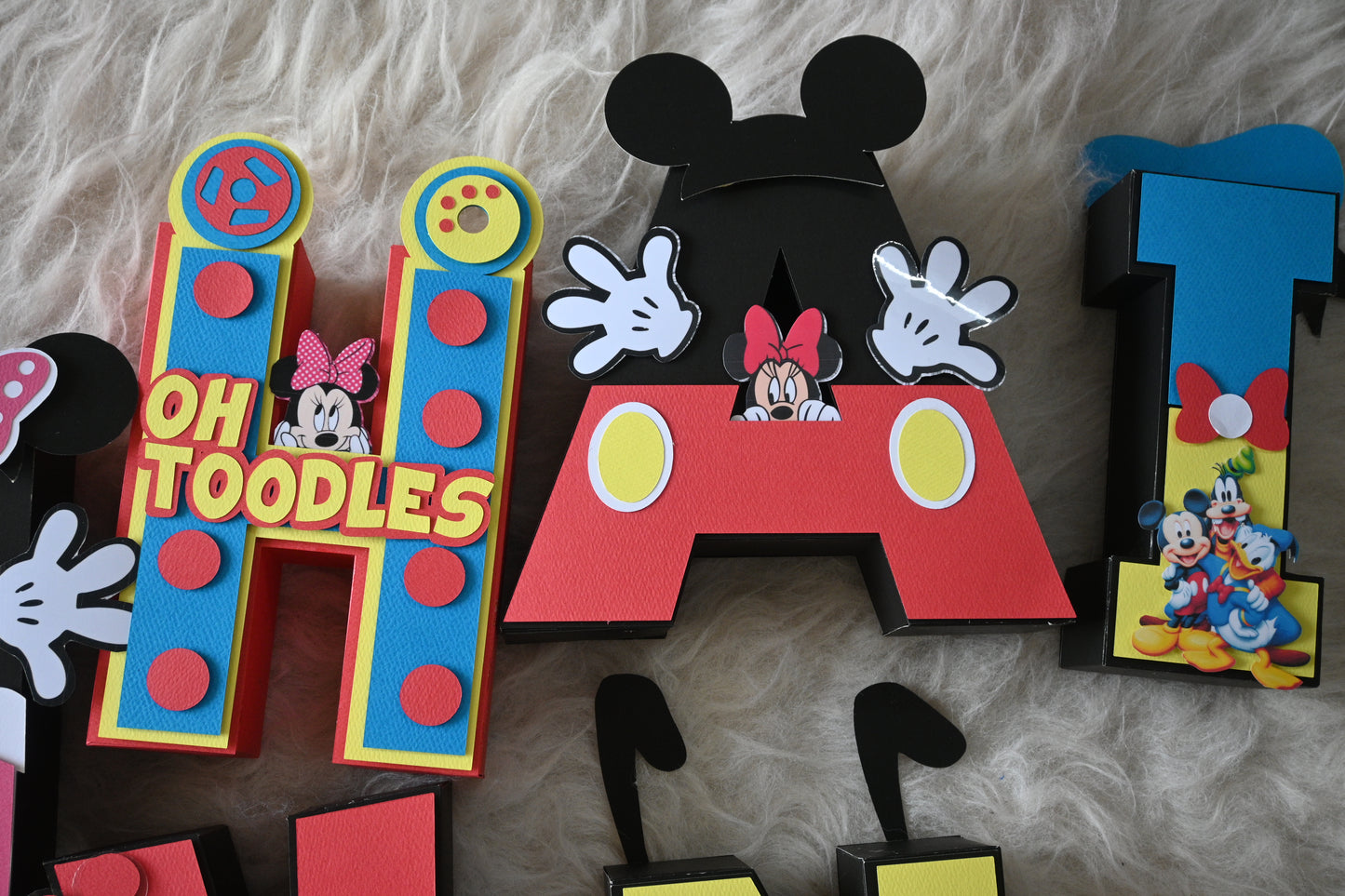 Mickey Mouse Clubhouse Theme 3D Name Letters