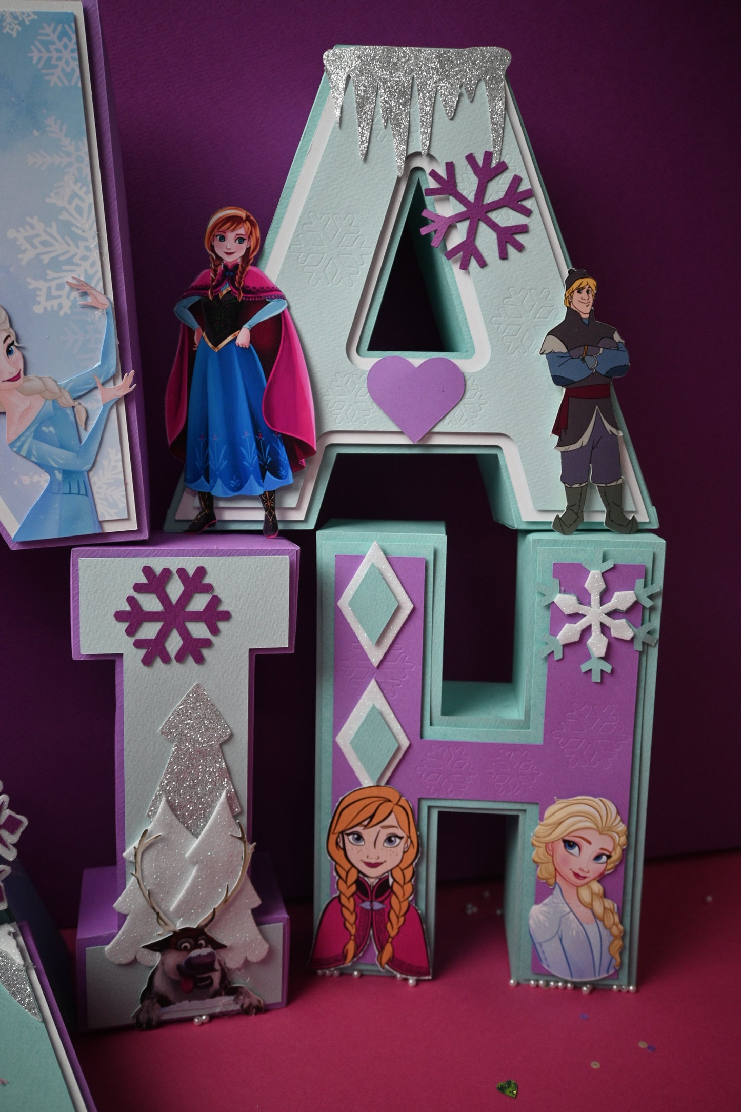 Frozen Theme 3D Name Letters