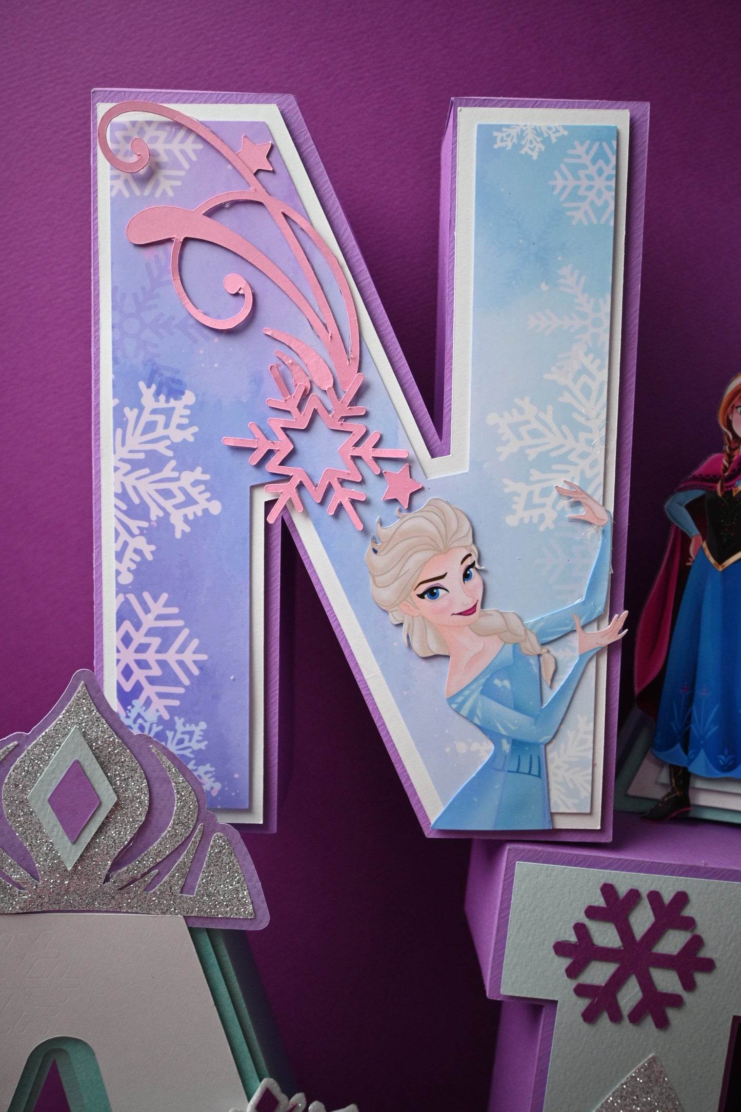 Frozen Theme 3D Name Letters