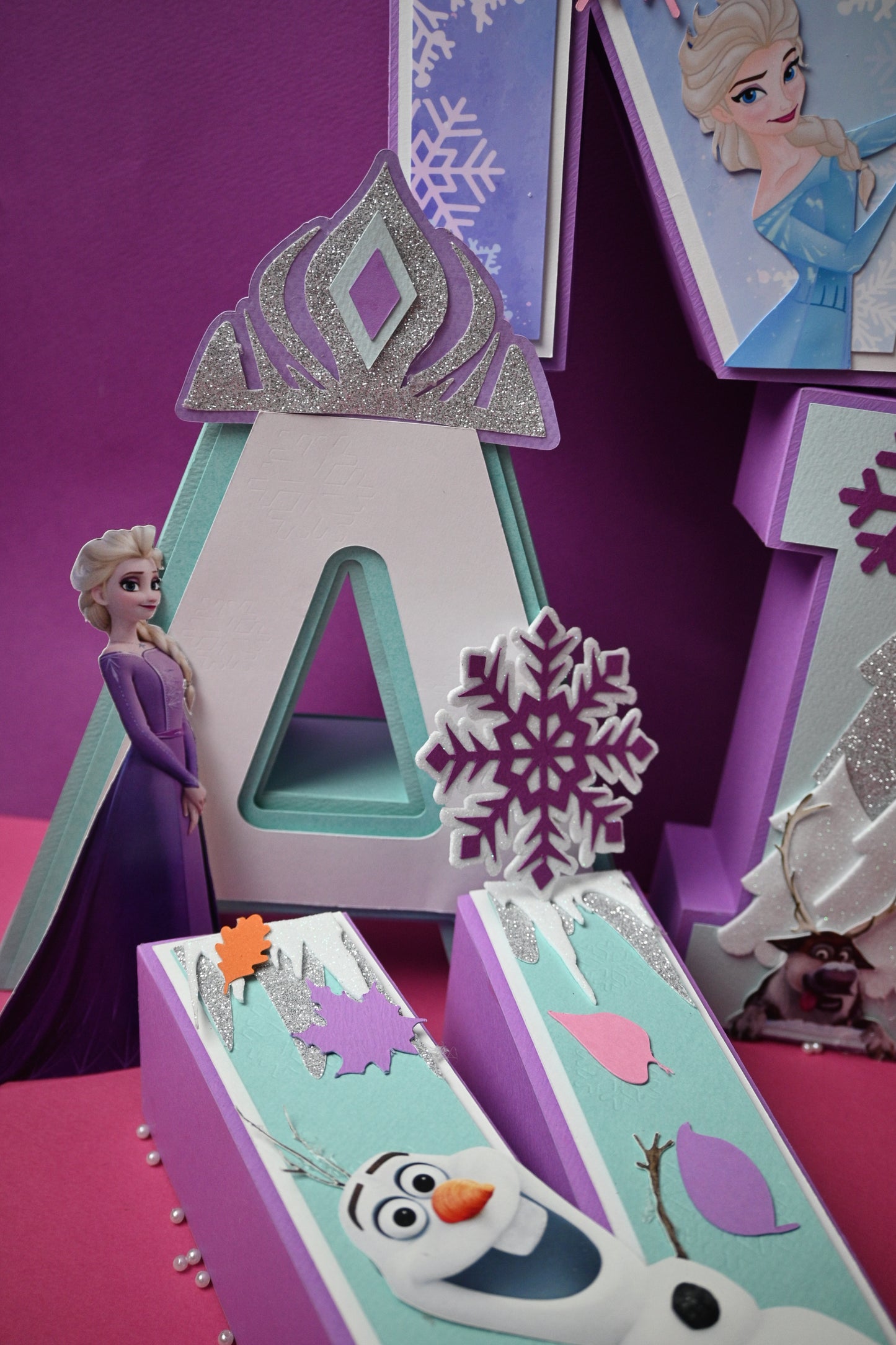 Frozen Theme 3D Name Letters
