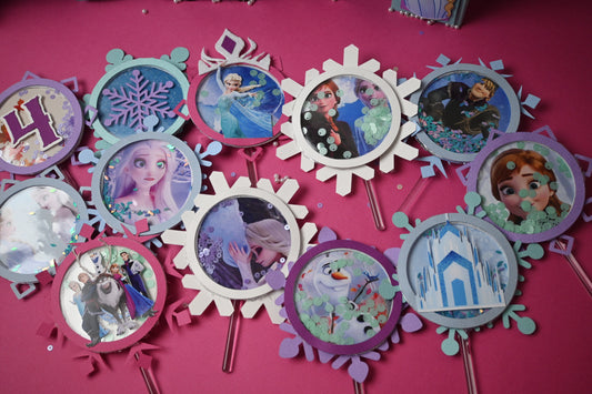 Frozen Cupcake Toppers - Handcrafted Party Decoration
