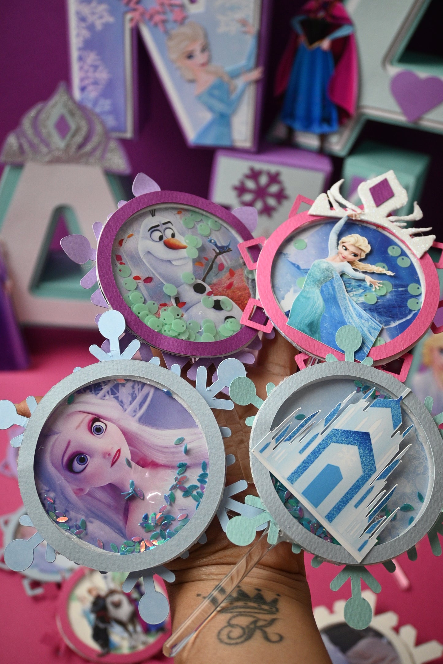 Frozen Cupcake Toppers - Handcrafted Party Decoration