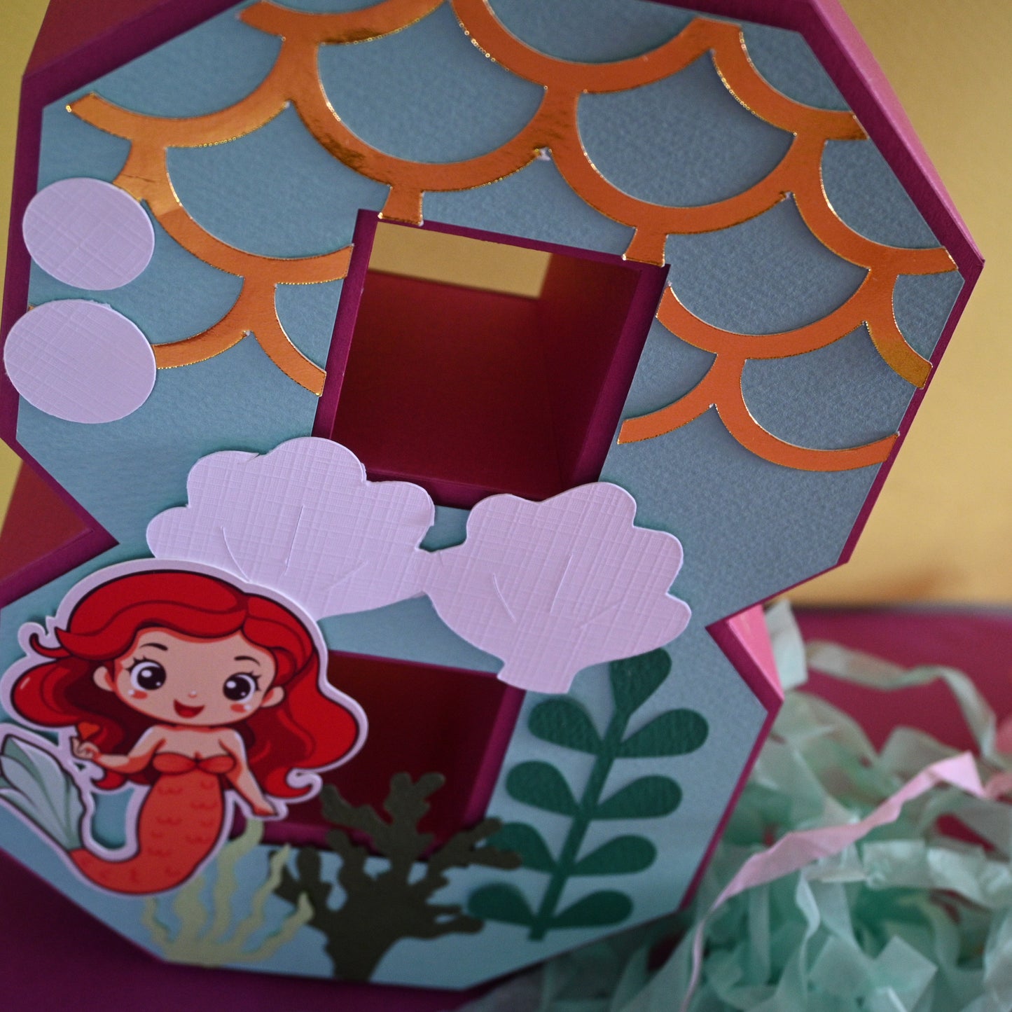 Mermaid Party Pack - 3D Letter, Cake Topper & Banner