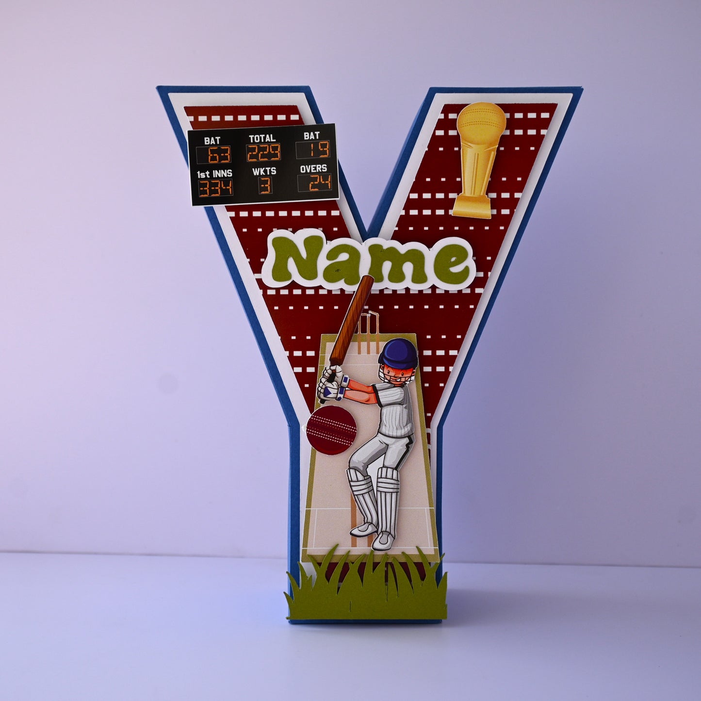 Cricket 3D Letter Birthday Decoration - Customizable with Name or Age