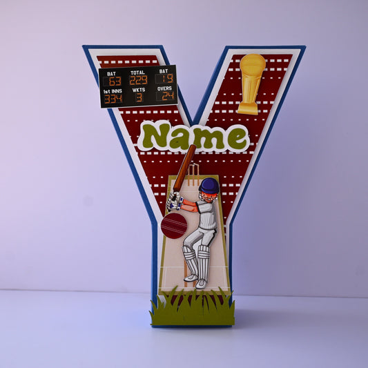 Cricket 3D Letter Birthday Decoration - Customizable with Name or Age