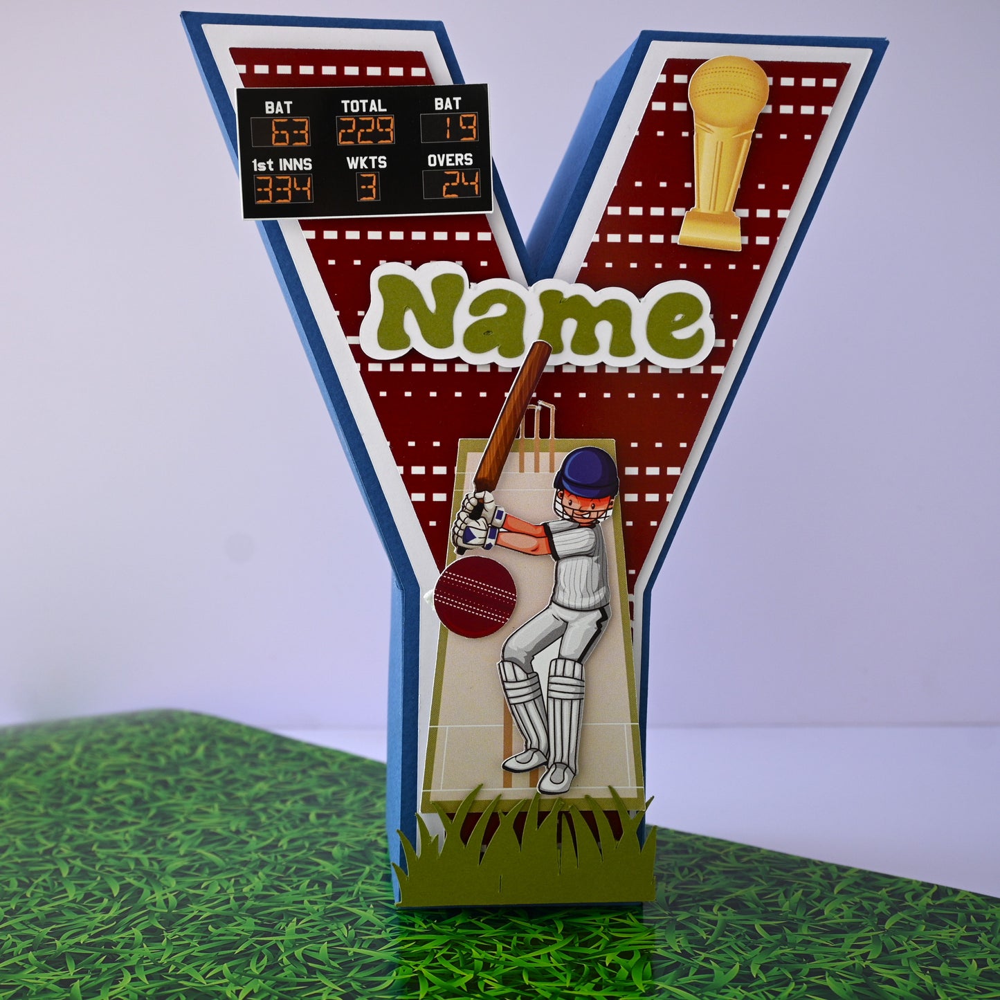 Cricket 3D Letter Birthday Decoration - Customizable with Name or Age