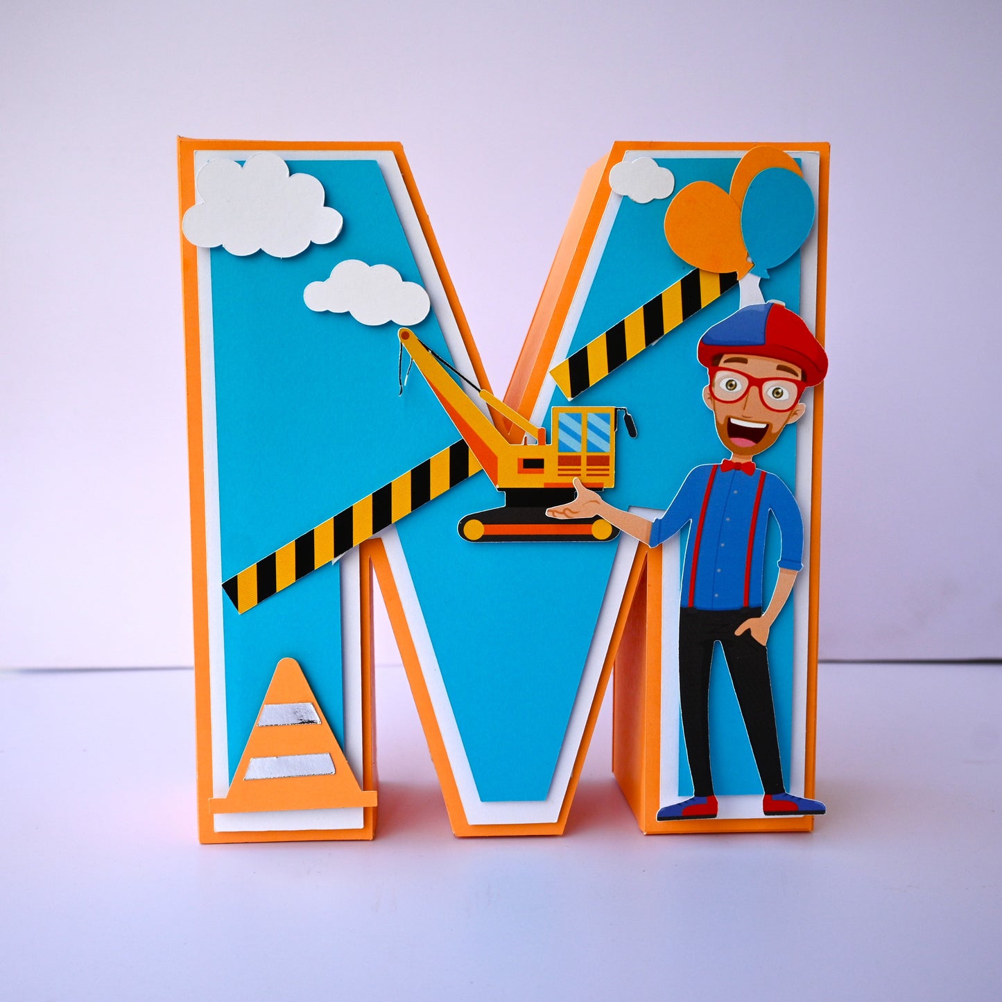 Blippi 3D Letter Birthday Decoration - Customizable with Name or Age