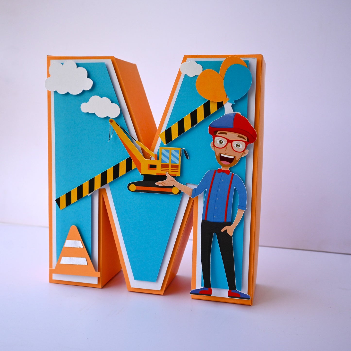 Blippi 3D Letter Birthday Decoration - Customizable with Name or Age