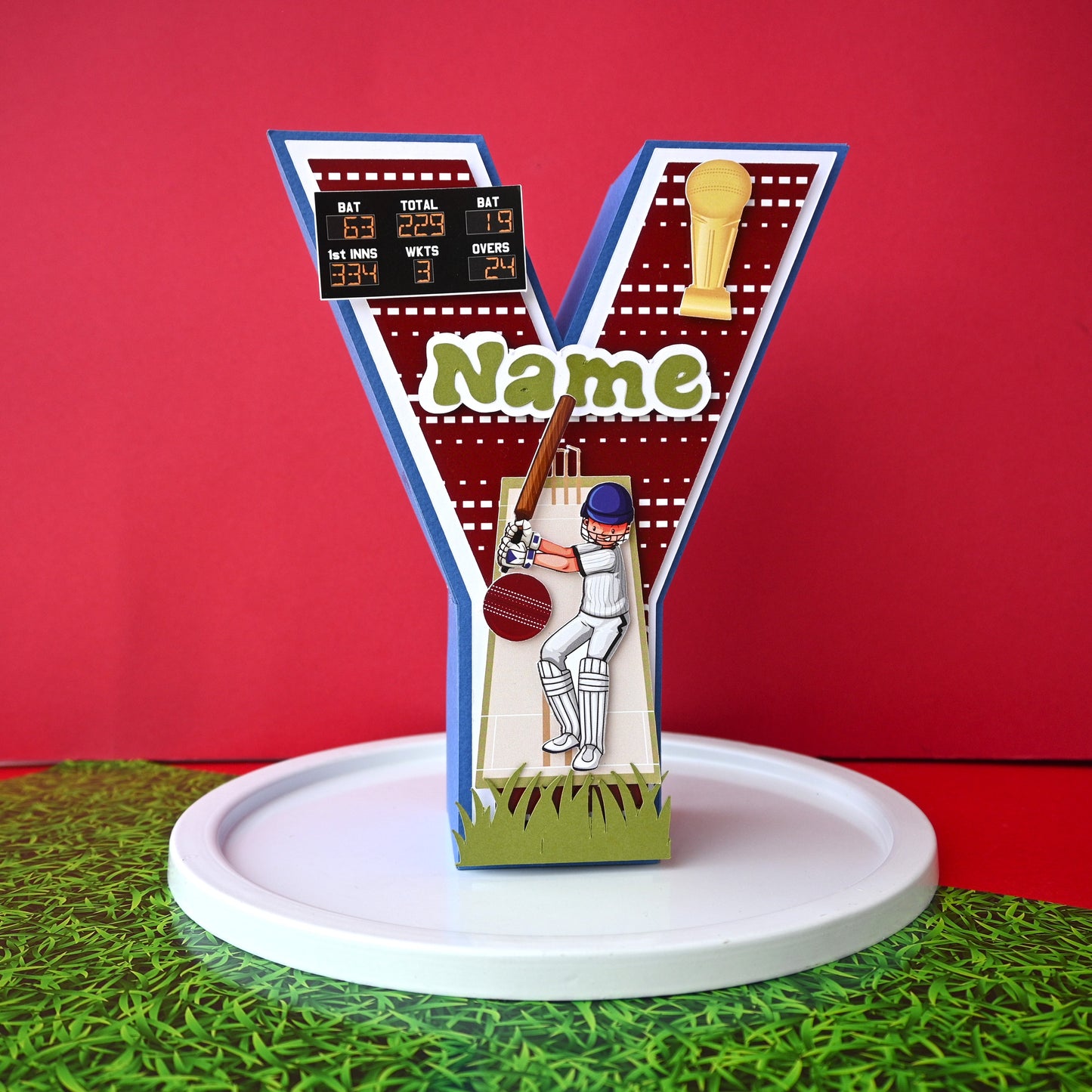 Cricket 3D Letter Birthday Decoration - Customizable with Name or Age