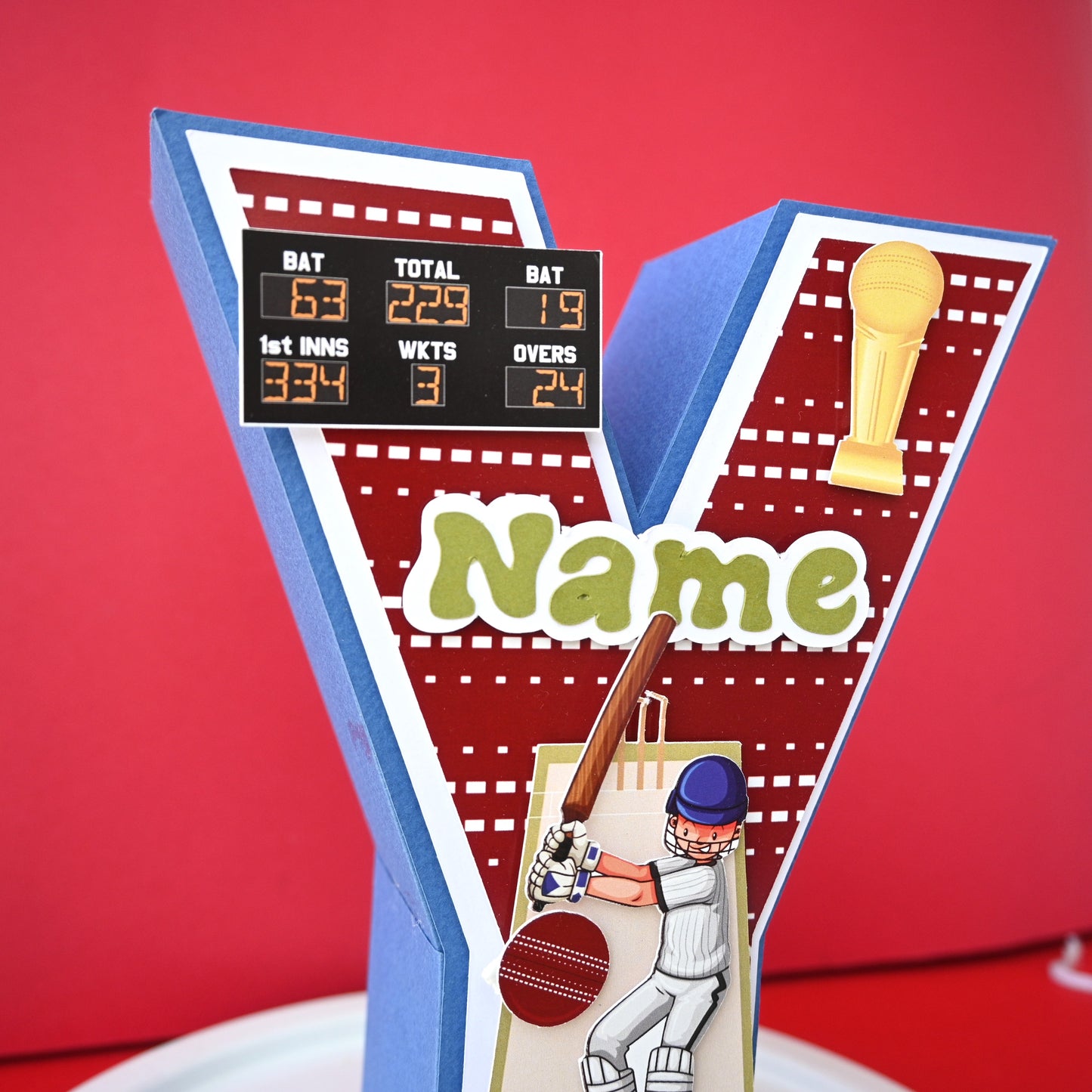 Cricket 3D Letter Birthday Decoration - Customizable with Name or Age