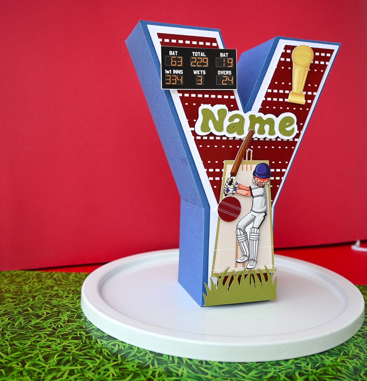 Cricket 3D Letter Birthday Decoration - Customizable with Name or Age
