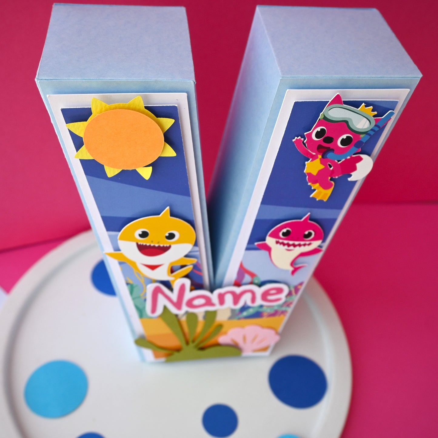 Baby Shark 3D Letter - Personalized Birthday Decoration