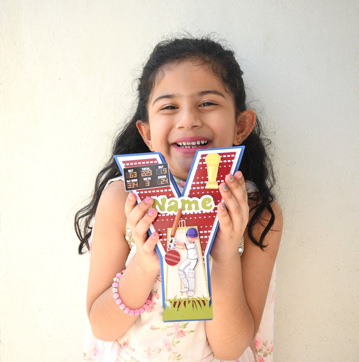 Cricket 3D Letter Birthday Decoration - Customizable with Name or Age